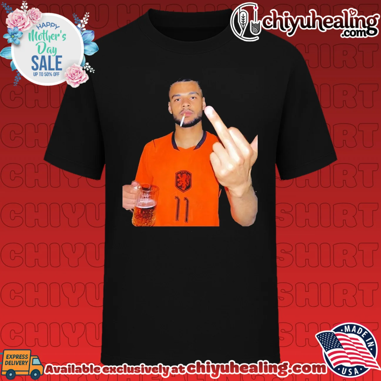 Cody Gakpo Netherlands National Football Team beer and middle finger shirt & hoodie