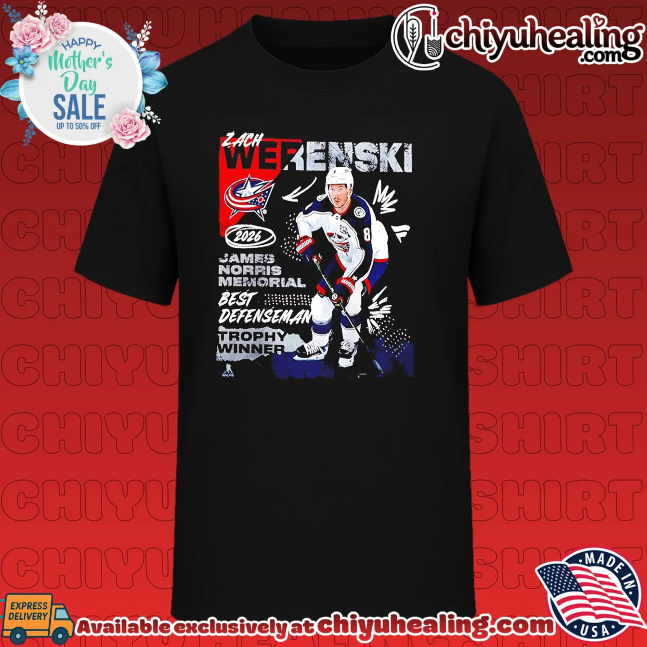 Columbus Blue Jackets Zach Werenski 2026 Norris Trophy Winner