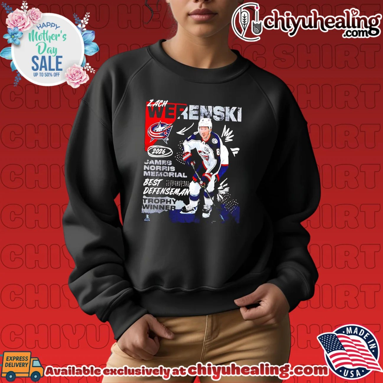 Columbus Blue Jackets Zach Werenski 2026 Norris Trophy Winner classic shirt & hoodie | Modern Street Style Columbus Blue Jackets Zach Werenski 2026 Norris Trophy Winner