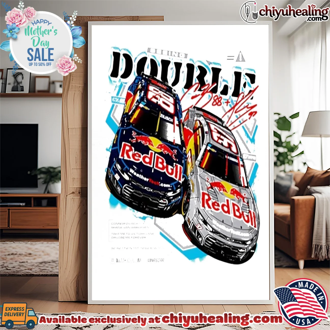 Connor Zilisch & Shane van Gisbergen Red Bull Seeing Double signatures authentic shirt & hoodie - New Arrival Connor Zilisch & Shane van Gisbergen Red Bull Seeing Double signatures