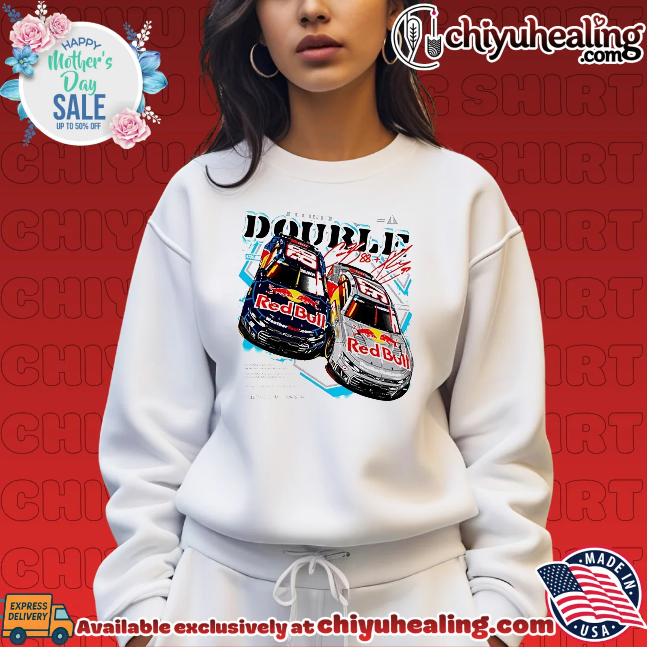 Connor Zilisch & Shane van Gisbergen Red Bull Seeing Double signatures authentic shirt & hoodie - New Arrival Connor Zilisch & Shane van Gisbergen Red Bull Seeing Double signatures