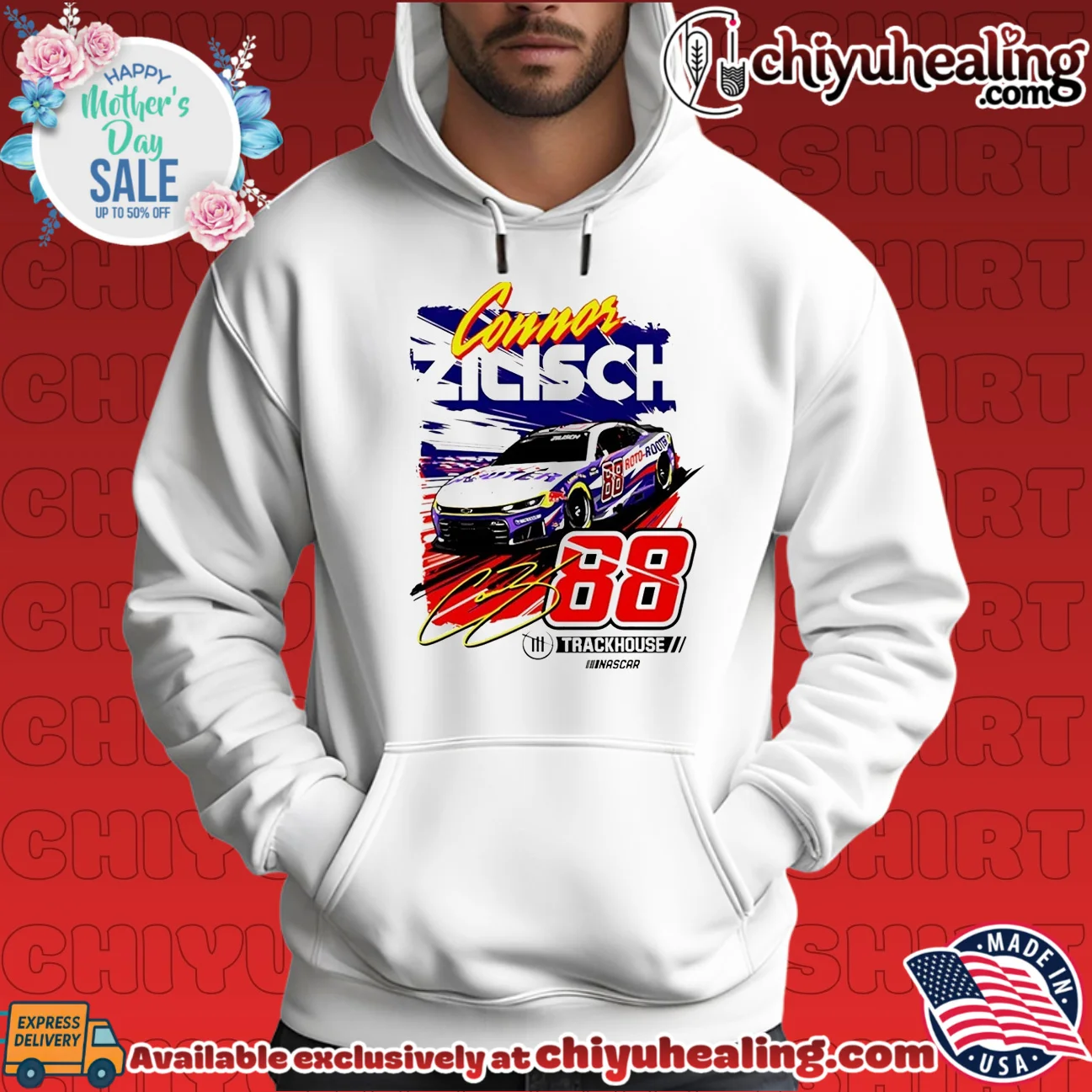 Connor Zilisch Trackhouse Racing 88 Roto-Rooter NASCAR shirt & hoodie Connor Zilisch Trackhouse Racing 88 Roto-Rooter NASCAR shirt & hoodie