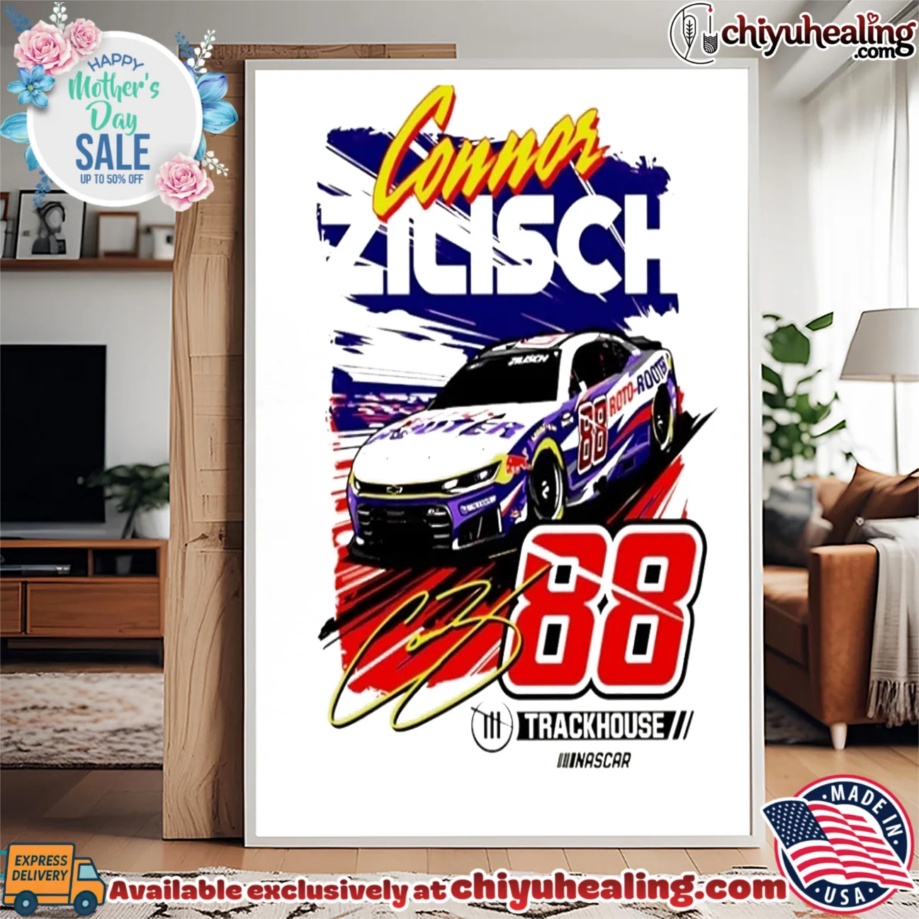 Connor Zilisch Trackhouse Racing 88 Roto-Rooter NASCAR shirt & hoodie Connor Zilisch Trackhouse Racing 88 Roto-Rooter NASCAR shirt & hoodie