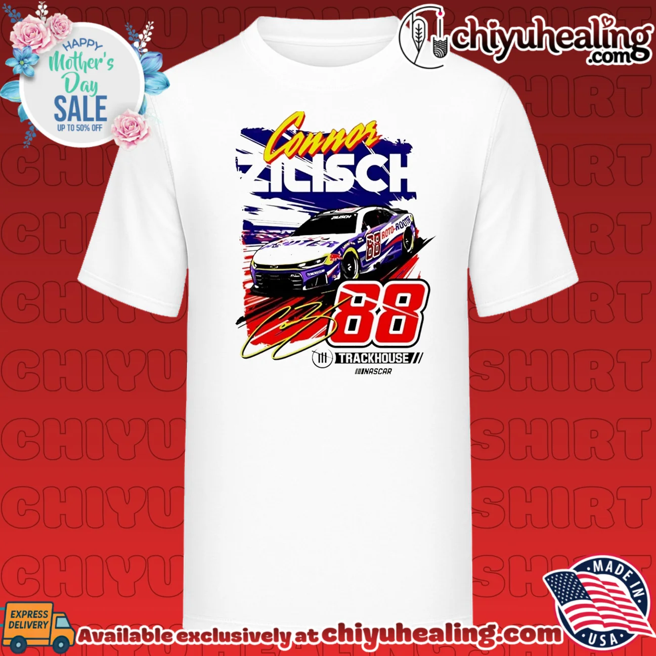Connor Zilisch Trackhouse Racing 88 Roto-Rooter NASCAR shirt & hoodie