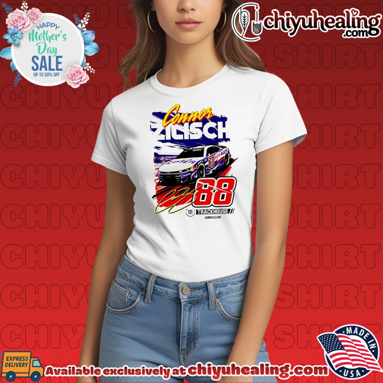 Connor Zilisch Trackhouse Racing 88 Roto-Rooter NASCAR shirt & hoodie Connor Zilisch Trackhouse Racing 88 Roto-Rooter NASCAR shirt & hoodie