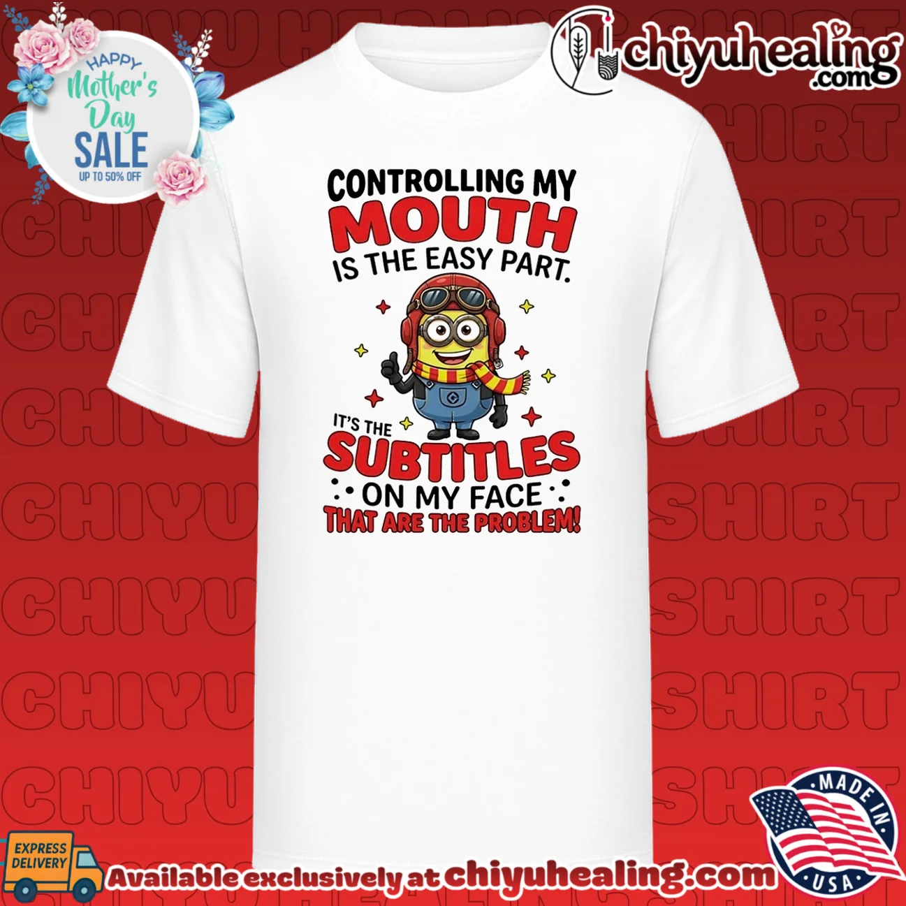Controlling my mouth is the easy part it's the subtitles on my face Minion