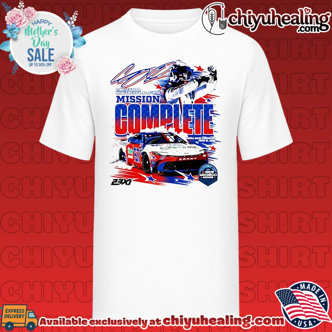 Corey Heim 23XI Racing Mission Complete NASCAR Cup Series Win shirt & hoodie Corey Heim 23XI Racing Mission Complete NASCAR Cup Series Win shirt & hoodie