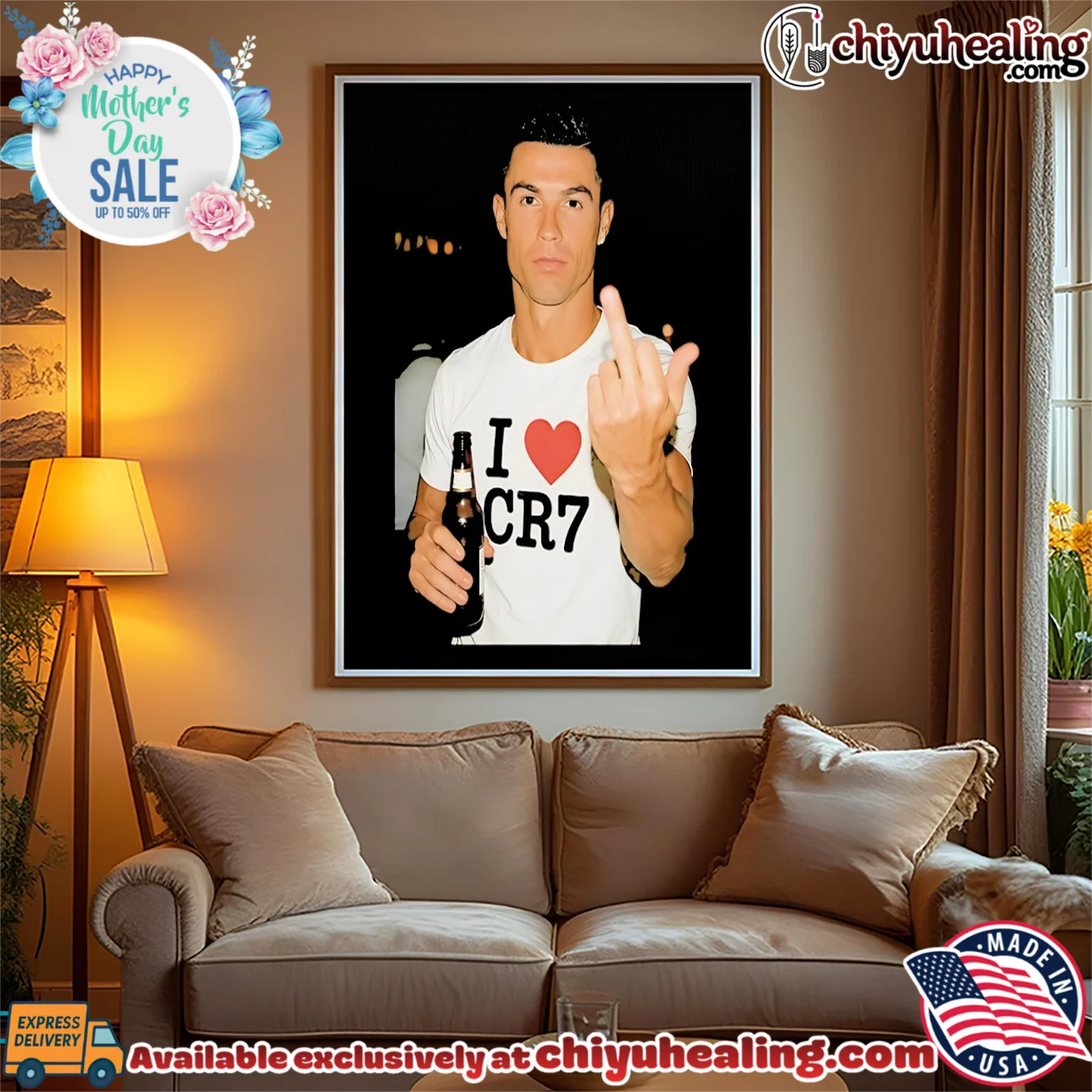 Cristiano Ronaldo holding beer middle finger shirt & hoodie Cristiano Ronaldo holding beer middle finger