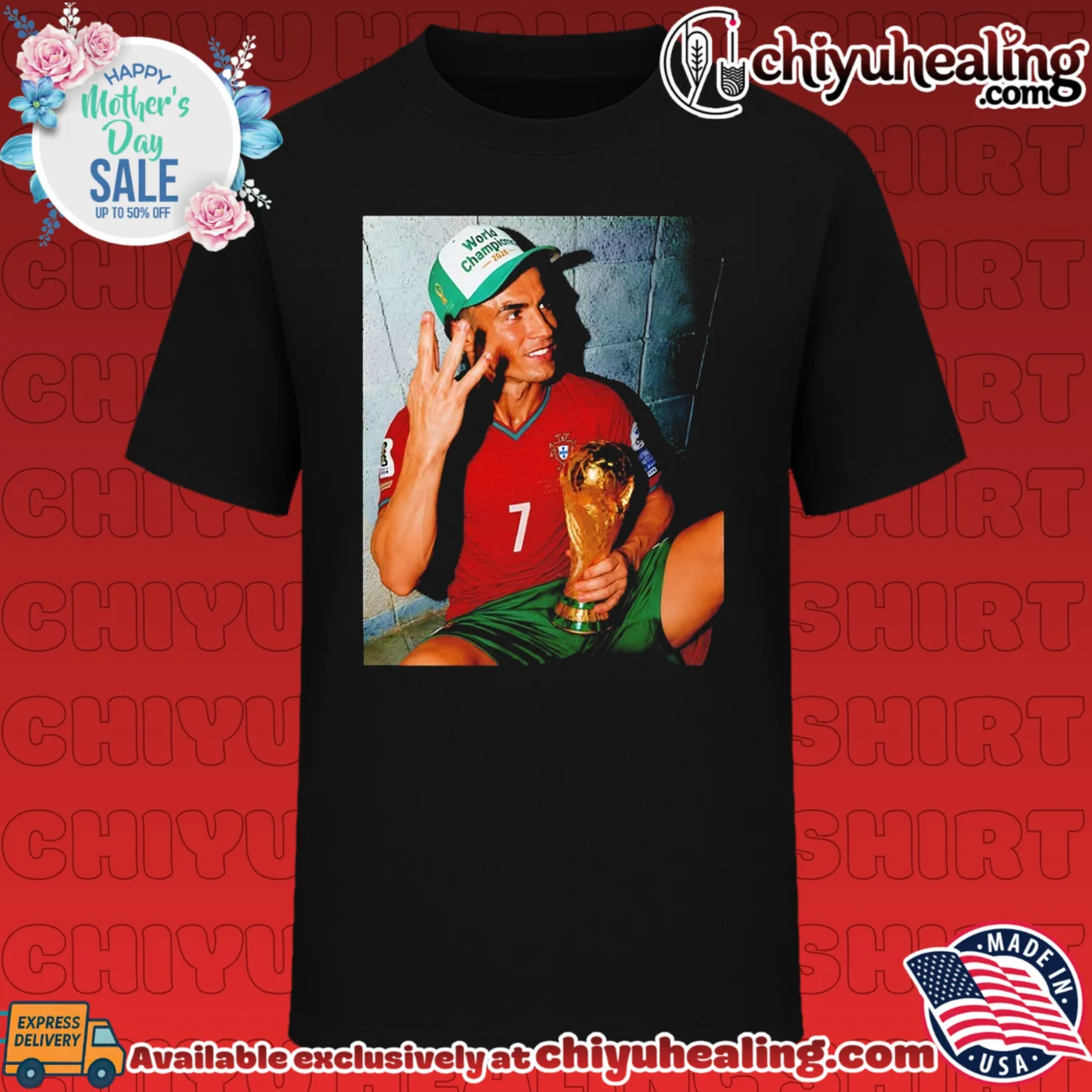 Cristiano Ronaldo Portugal 2026 World Champion 3 Time shirt & hoodie