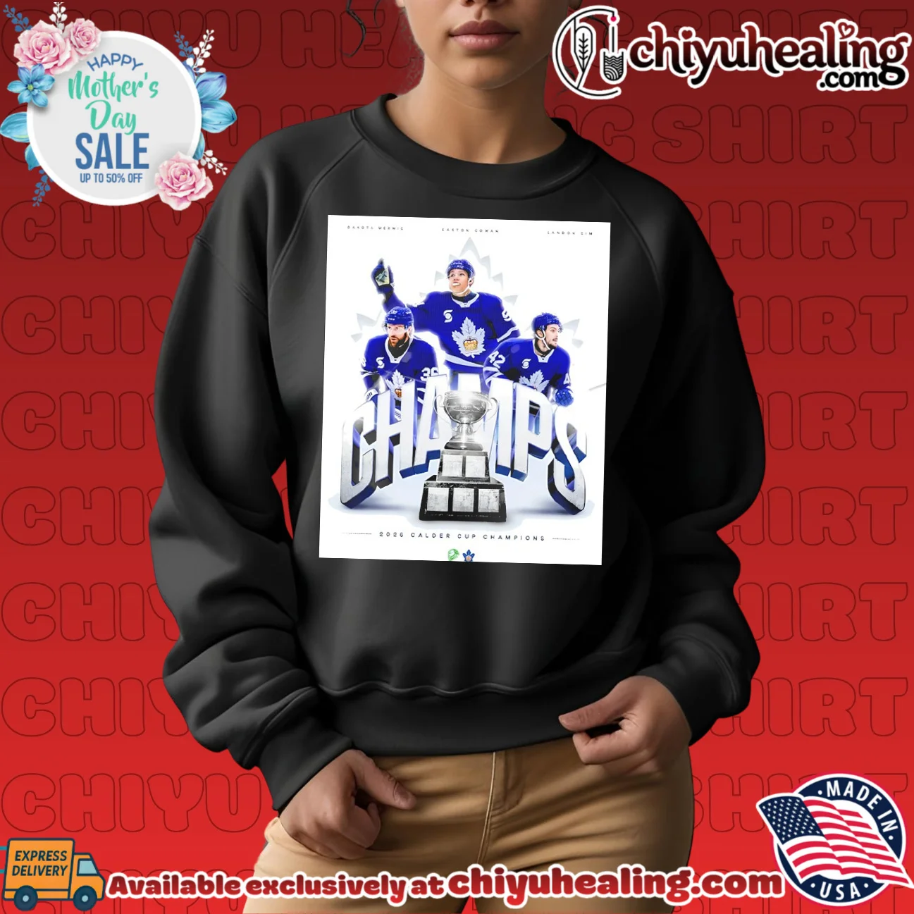 Dakota Mermis Easton Cowan Landon Sim 2026 Toronto Marlies Calder Cup Champions shirt & hoodie Dakota Mermis Easton Cowan Landon Sim 2026 Toronto Marlies Calder Cup Champions