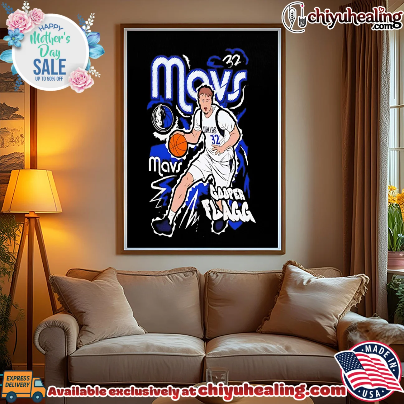 Dallas Mavericks Cooper Flagg comic style graphic iconic shirt & hoodie | Modern Street Style Dallas Mavericks Cooper Flagg comic style graphic
