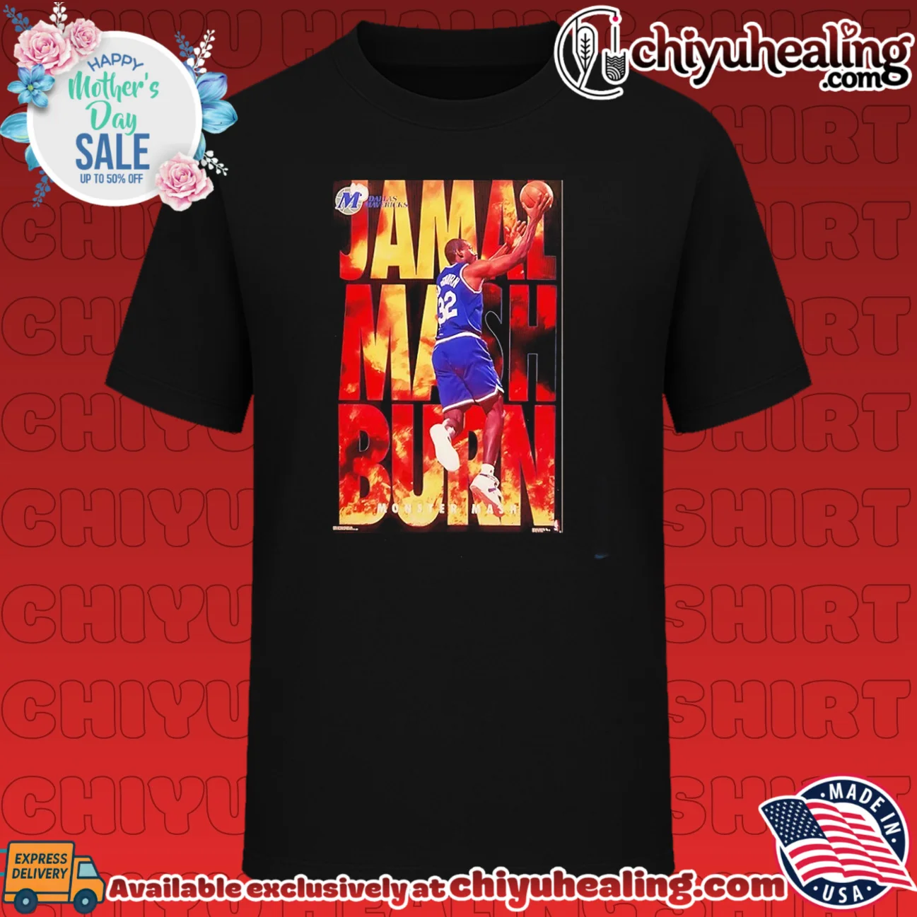Dallas Mavericks Jamal Mashburn posing vintage shirt