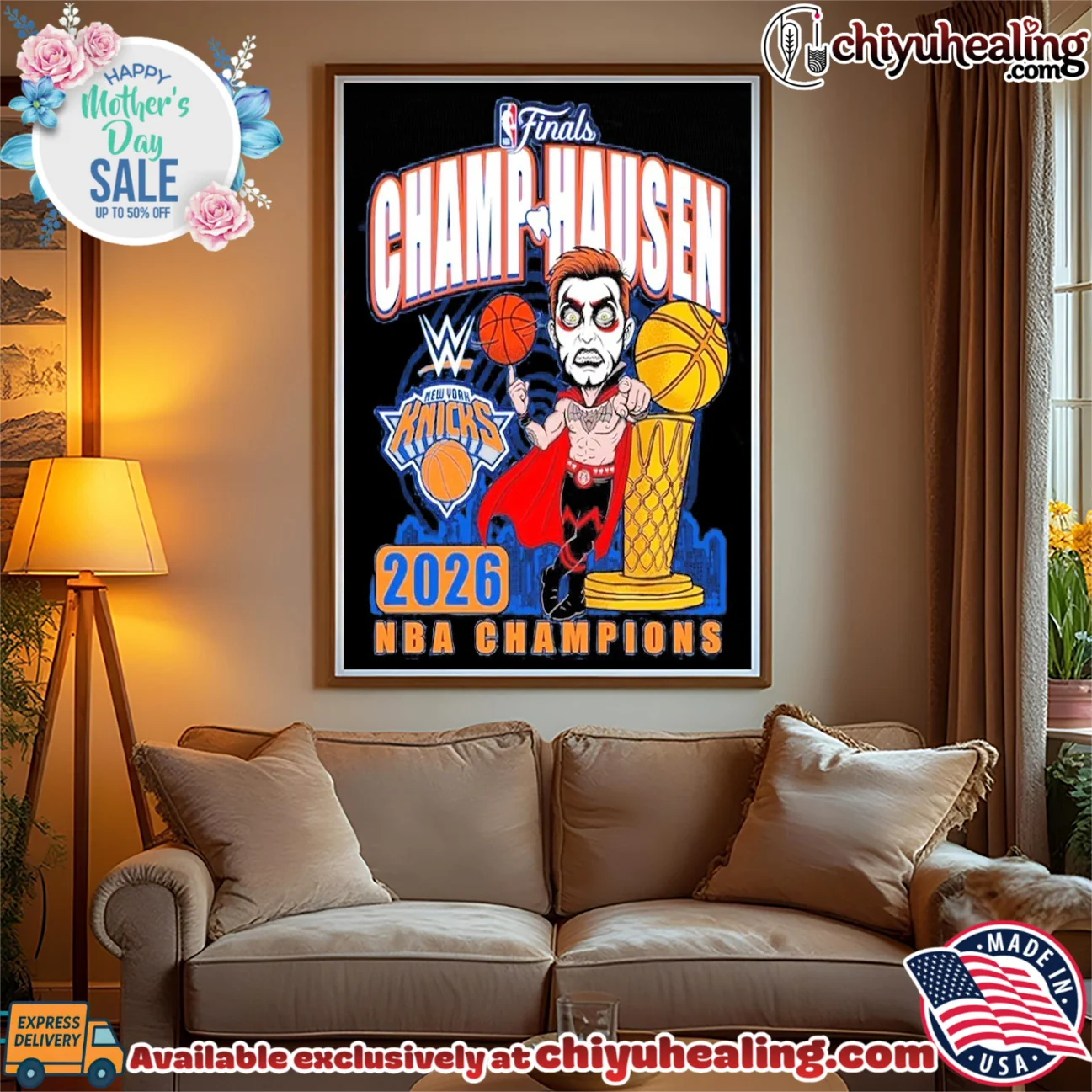 Danhausen x New York Knicks 2026 NBA Finals Champions limited shirt & hoodie - New Arrival Danhausen x New York Knicks 2026 NBA Finals Champions