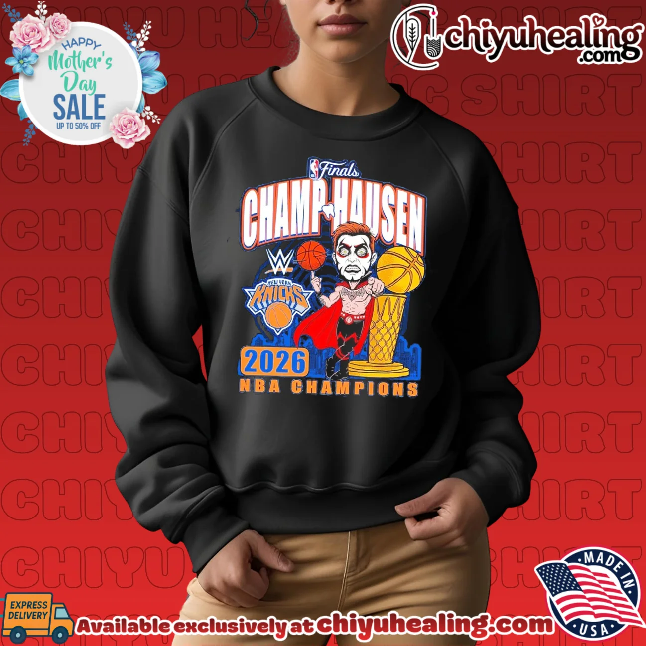 Danhausen x New York Knicks 2026 NBA Finals Champions limited shirt & hoodie - New Arrival Danhausen x New York Knicks 2026 NBA Finals Champions