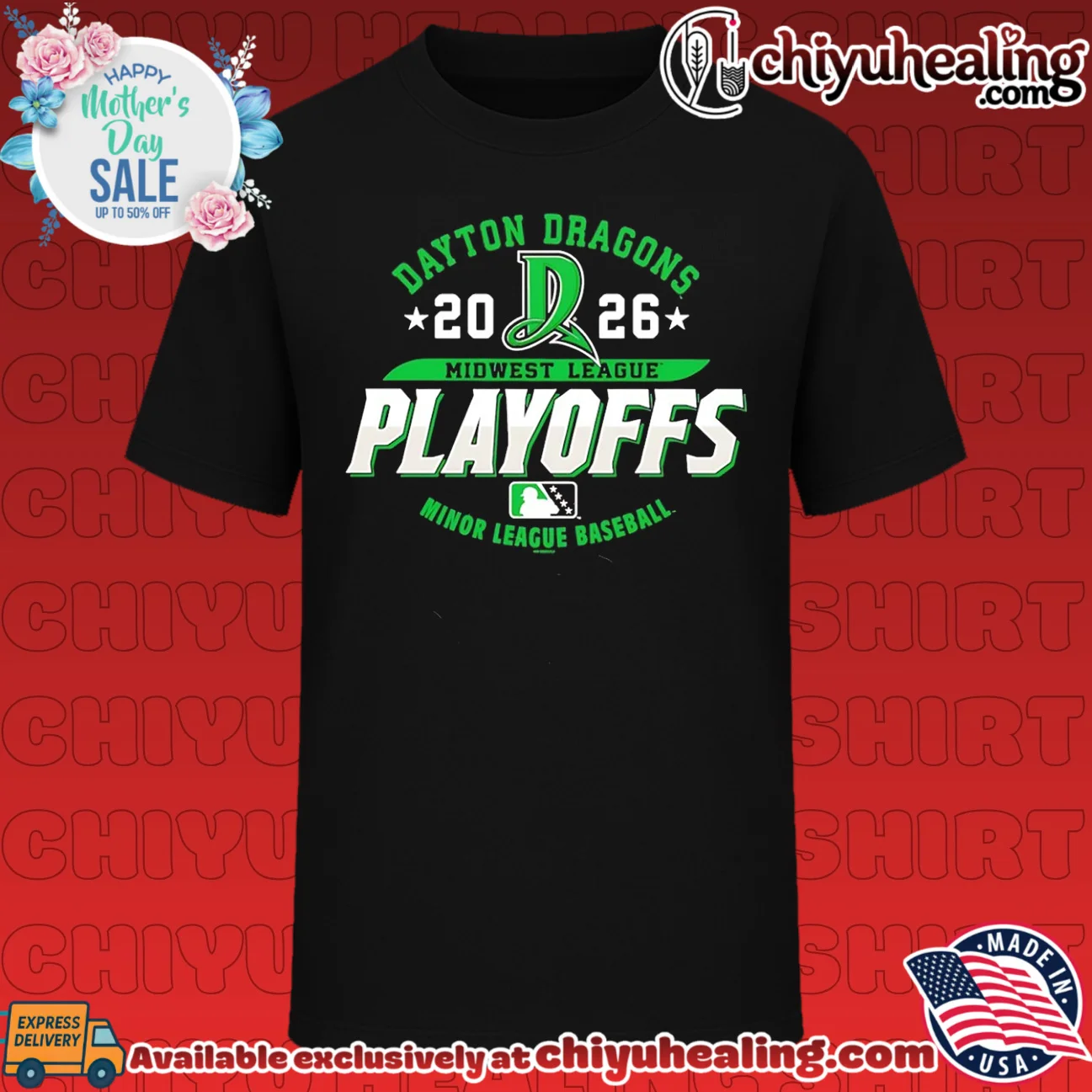 Dayton Dragons 2026 Midwest League Playoffs shirt & hoodie