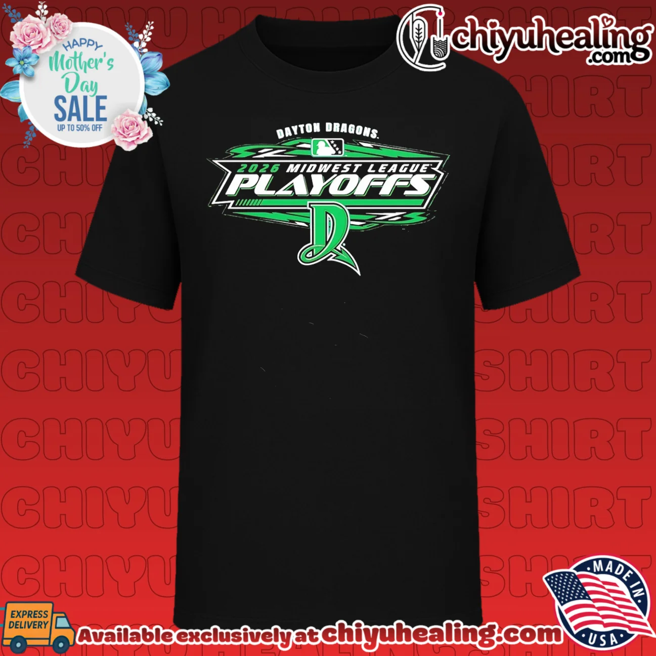 Dayton Dragons Midwest League Playoffs 2026 shirt & hoodie