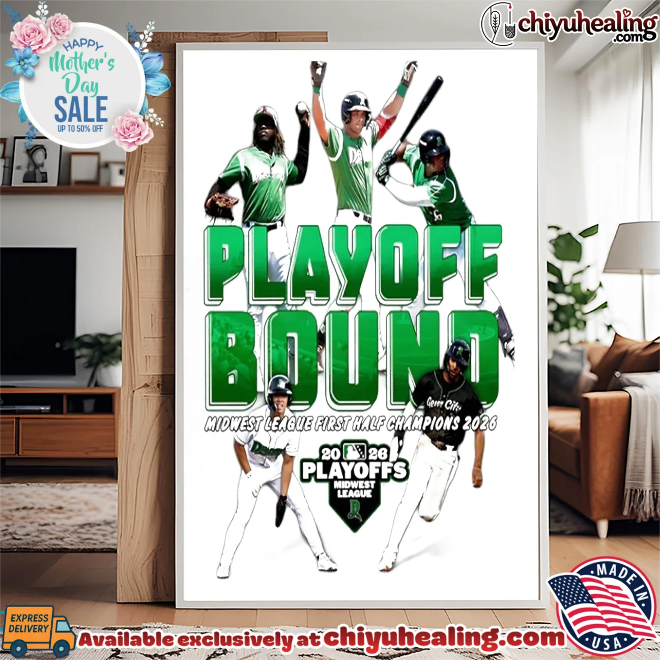 Dayton Dragons Playoff Bound Midwest League First Half Champions 2026 shirt & hoodie Dayton Dragons Playoff Bound Midwest League First Half Champions 2026