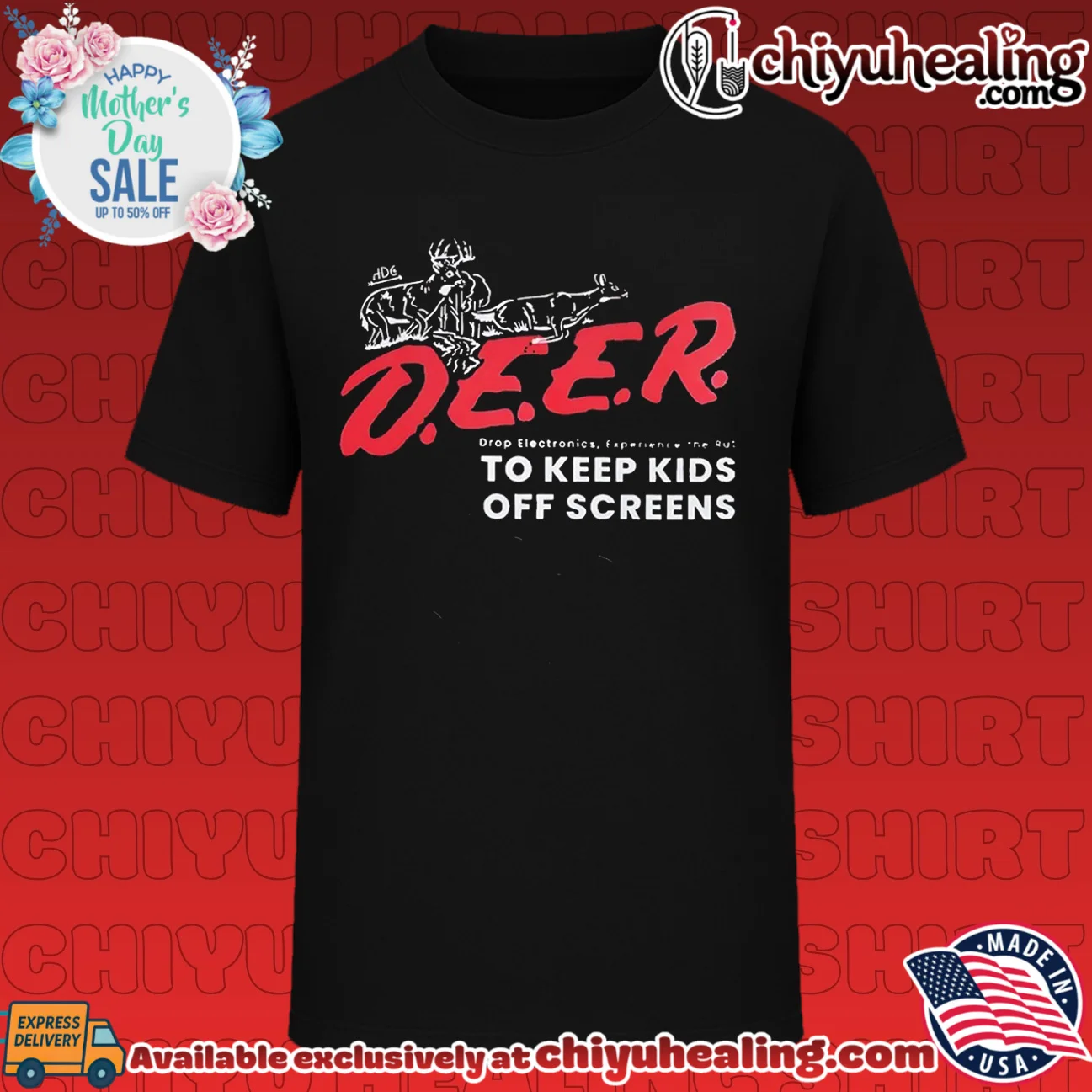 DEER Drop Electronics Experience the Rut to Keep Kids off Screens Whitetail Hunting shirt & hoodie