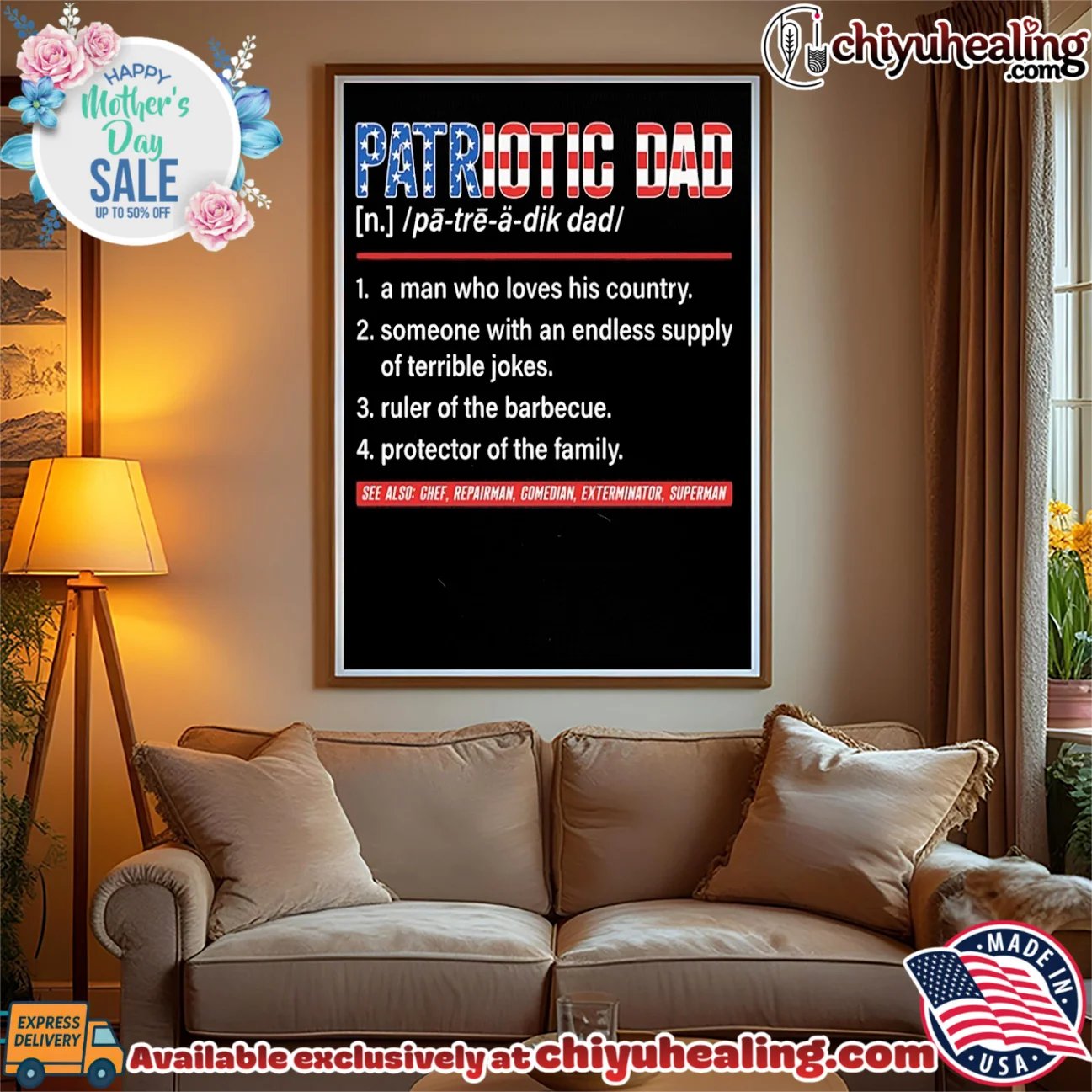 Definition Dad a man who loves his country hype shirt & hoodie | IP Merchandise Definition Dad a man who loves his country