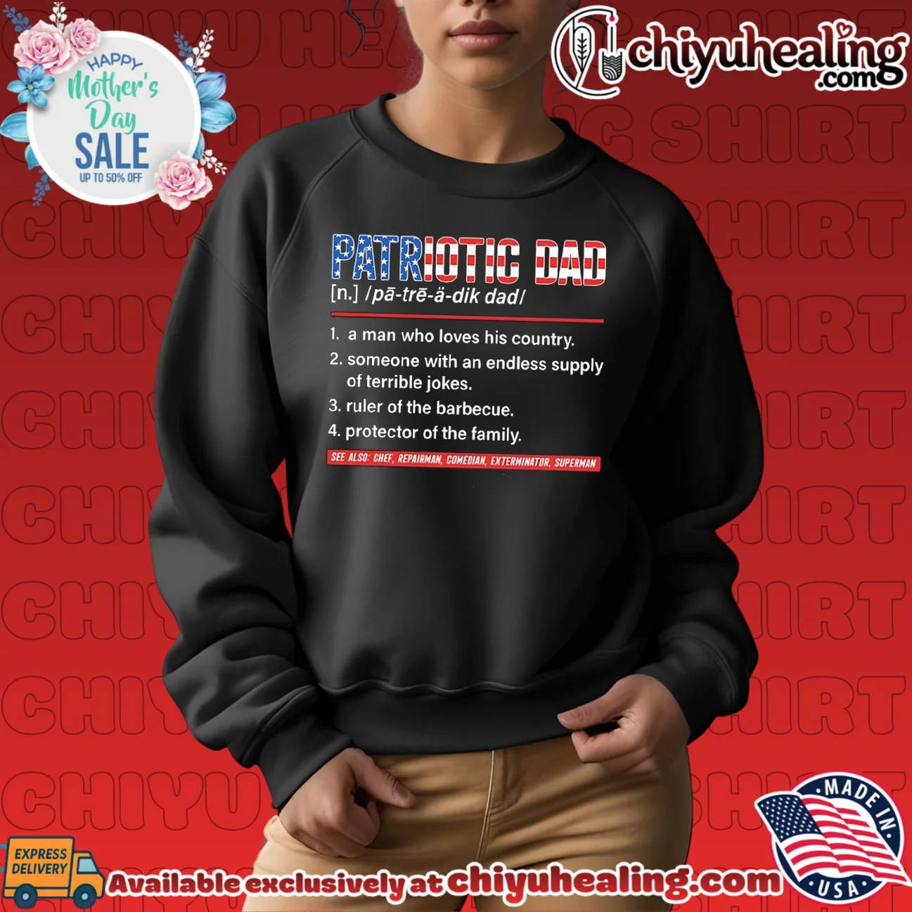 Definition Dad a man who loves his country hype shirt & hoodie | IP Merchandise Definition Dad a man who loves his country