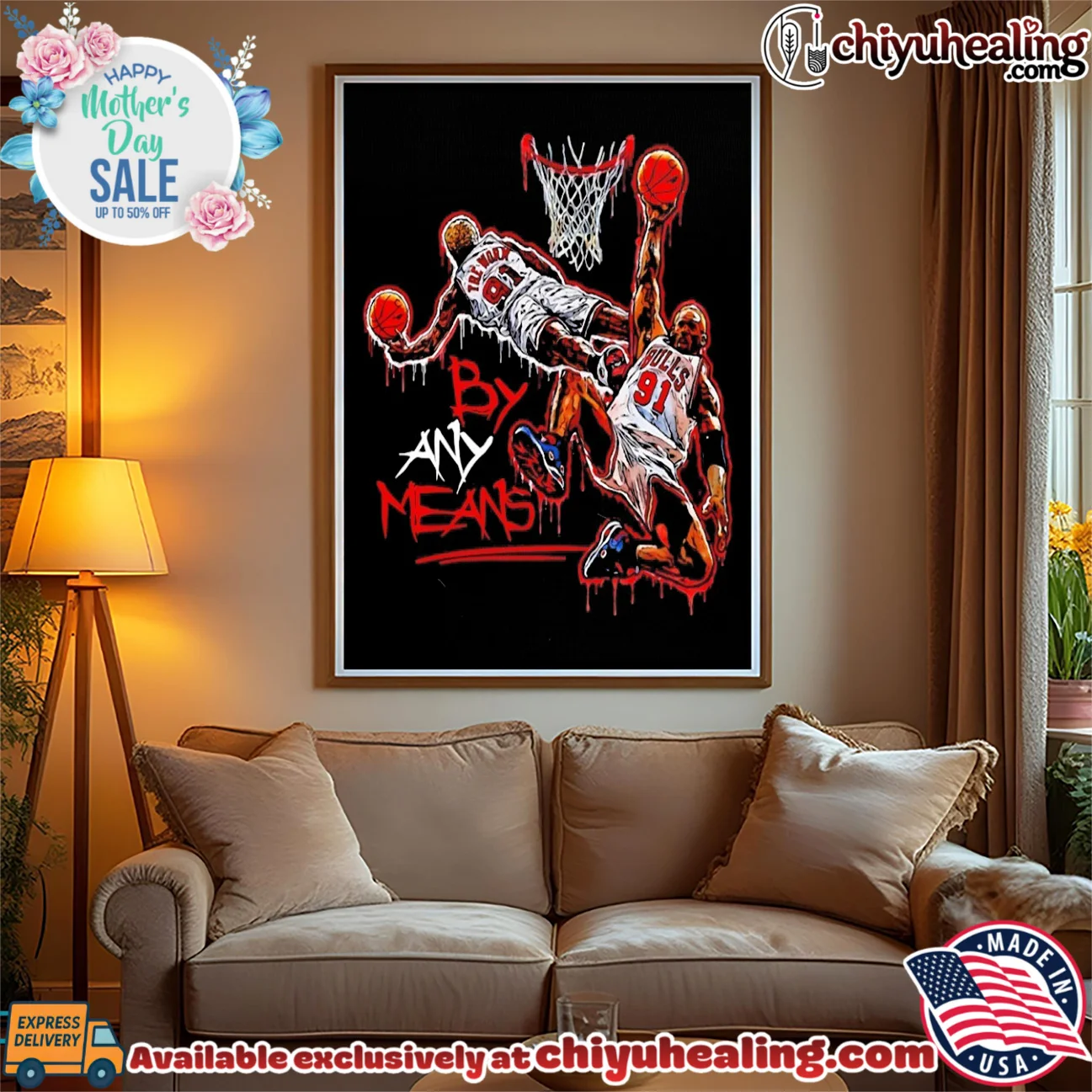 Dennis rodman Chicago Bulls by any means shirt & hoodie Dennis rodman Chicago Bulls by any means