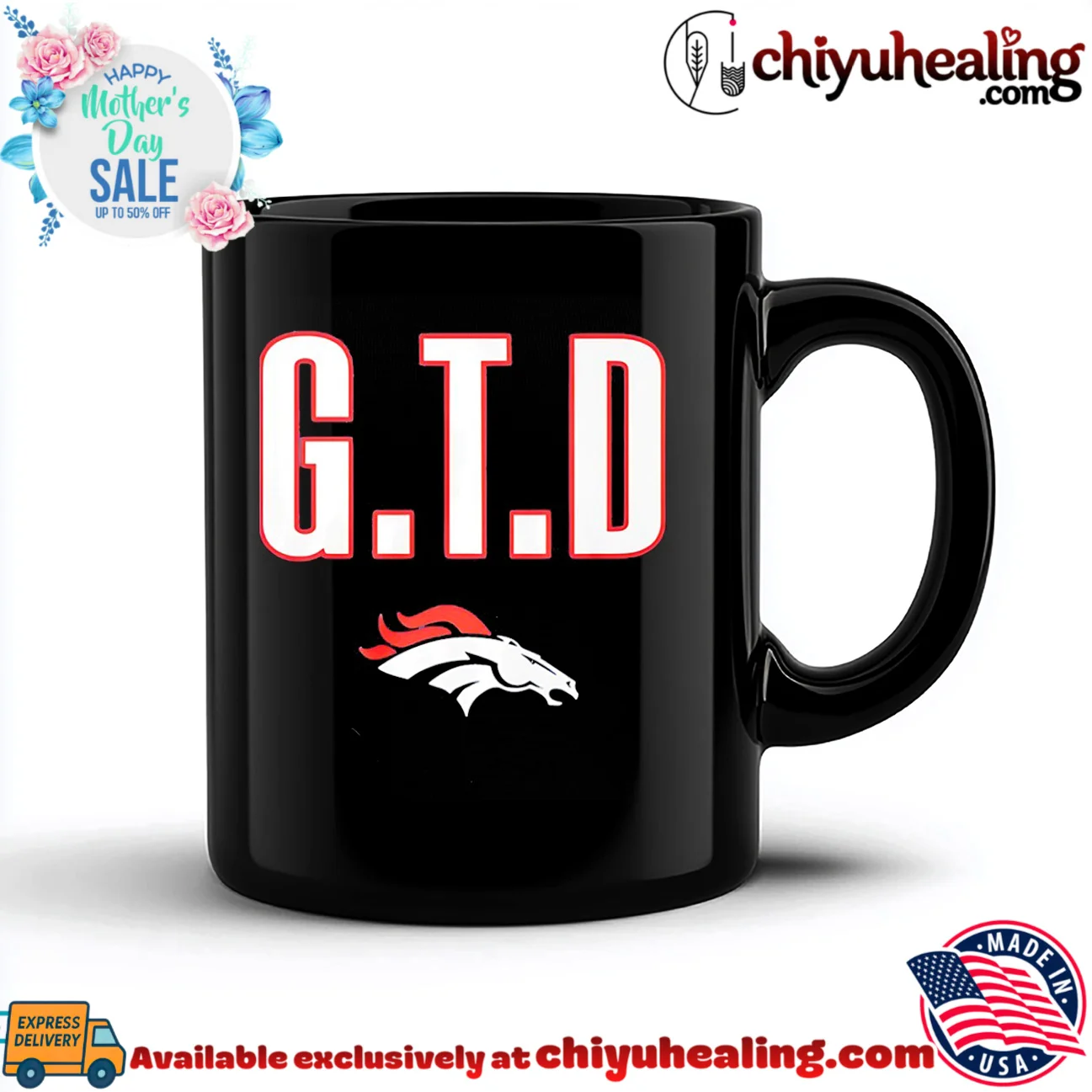 Denver Broncos GTD logo essential shirt & hoodie | Aesthetic Apparel Denver Broncos GTD logo