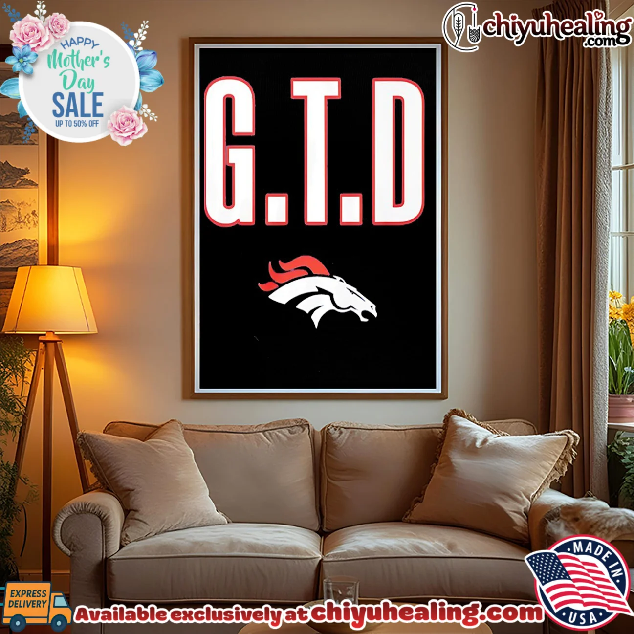 Denver Broncos GTD logo essential shirt & hoodie | Aesthetic Apparel Denver Broncos GTD logo