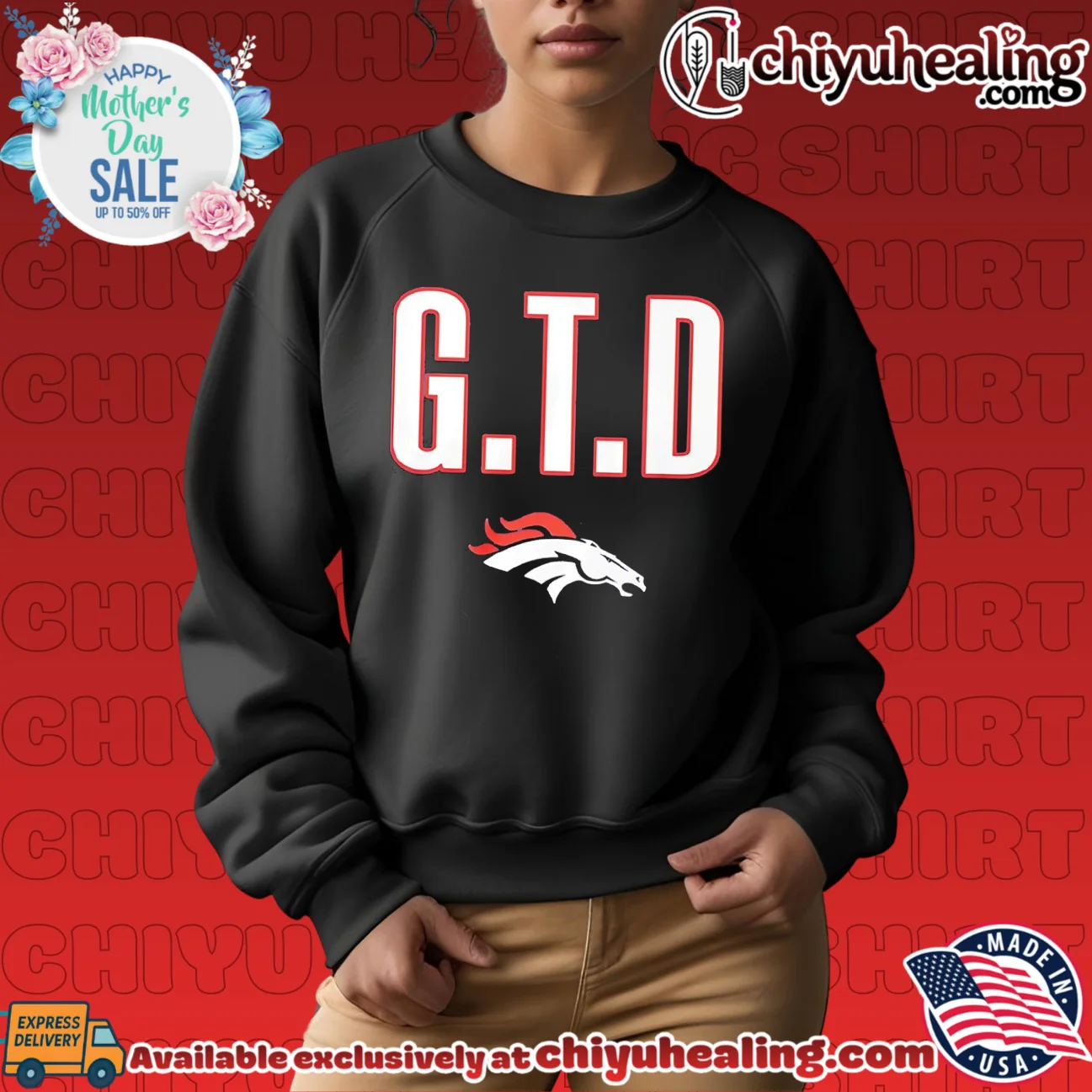 Denver Broncos GTD logo essential shirt & hoodie | Aesthetic Apparel Denver Broncos GTD logo