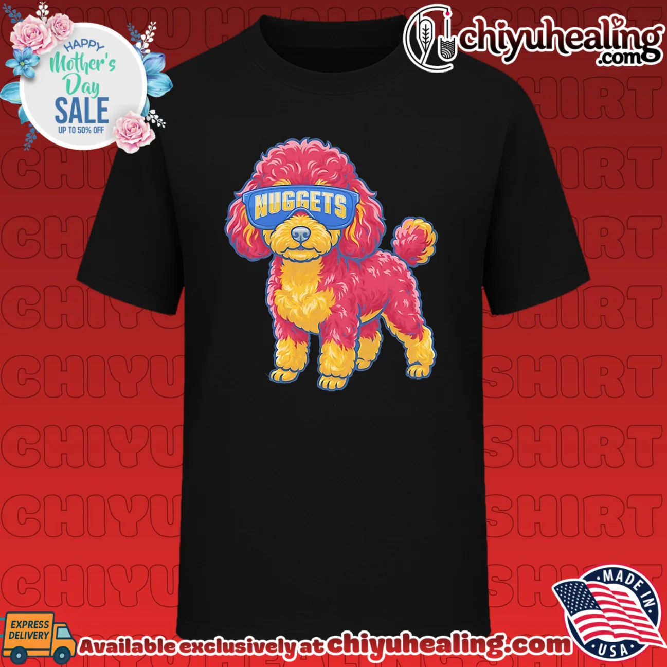 Denver Nuggets Teacup Poodle cartoon
