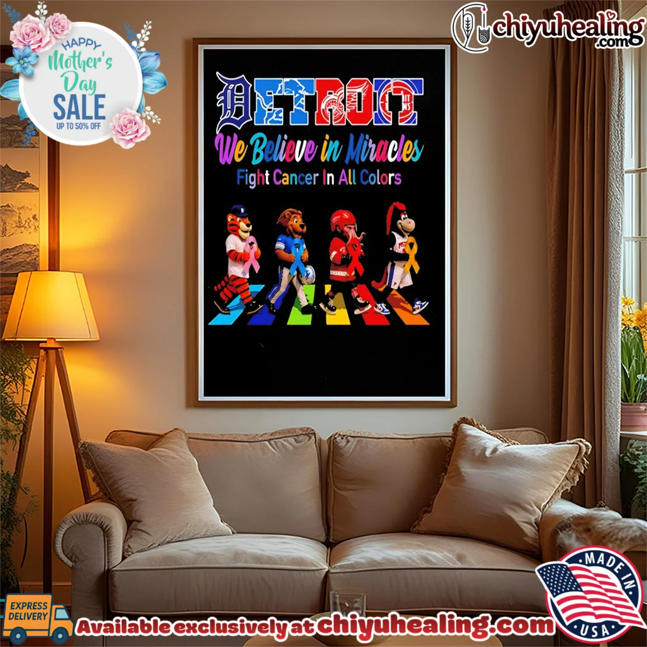 Detroit Sports We believe in Miracles fight cancer on all colors abbey road classic shirt & hoodie - Ultimate Gift Edition Detroit Sports We believe in Miracles fight cancer on all colors abbey road