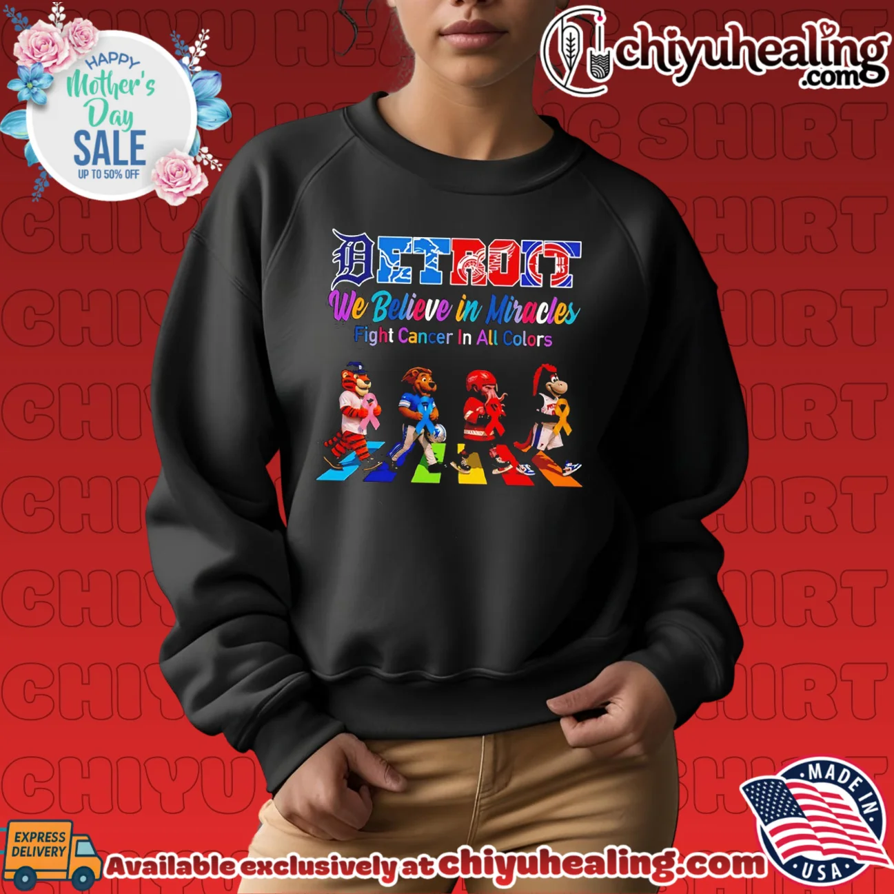 Detroit Sports We believe in Miracles fight cancer on all colors abbey road classic shirt & hoodie - Ultimate Gift Edition Detroit Sports We believe in Miracles fight cancer on all colors abbey road