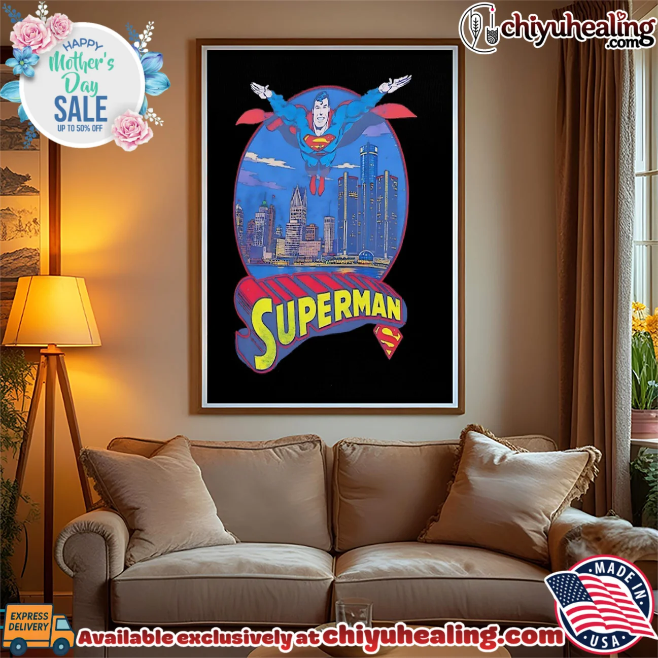Detroit Superman Jay Towers Motor City Skyline retro shirt & hoodie | Iconic Look Detroit Superman Jay Towers Motor City Skyline