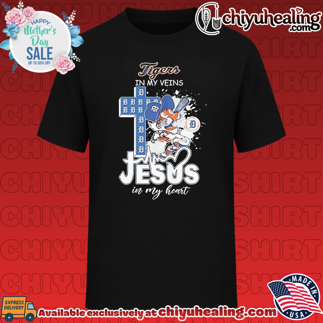 Detroit Tiger in my veins Jesus in my heart