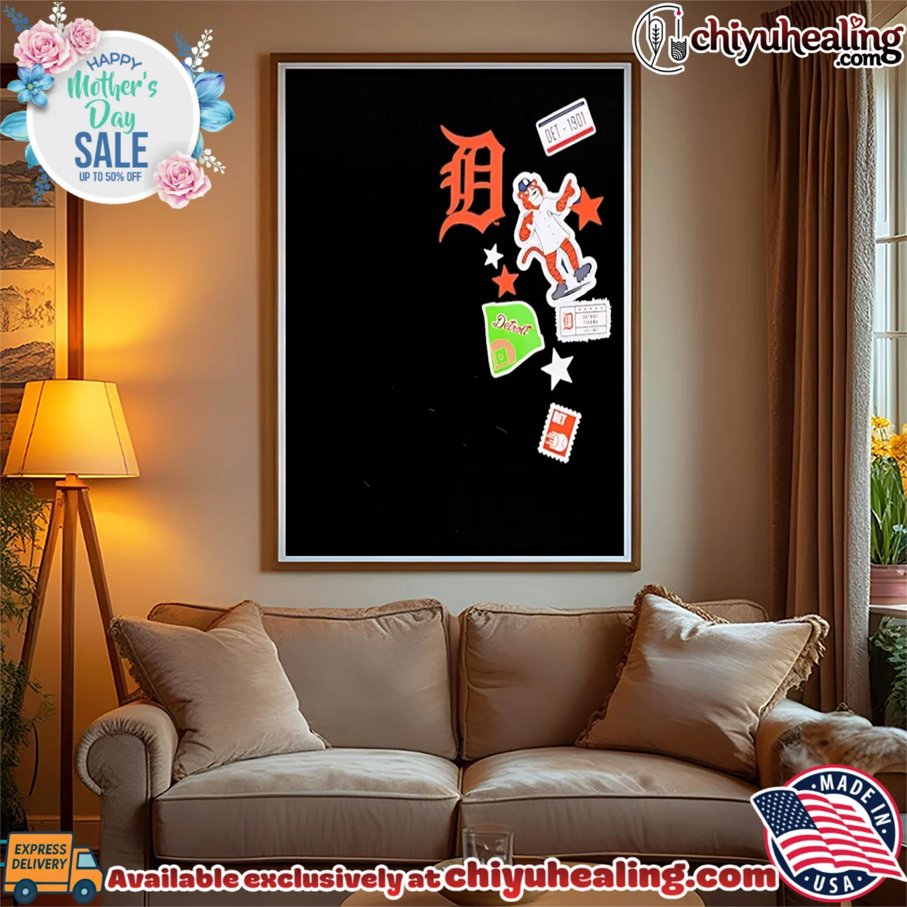 Detroit Tigers City Patch 2026 logo signature shirt & hoodie - Urban Fashion Detroit Tigers City Patch 2026 logo