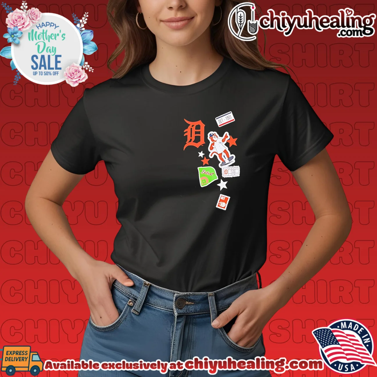 Detroit Tigers City Patch 2026 logo signature shirt & hoodie - Urban Fashion Detroit Tigers City Patch 2026 logo