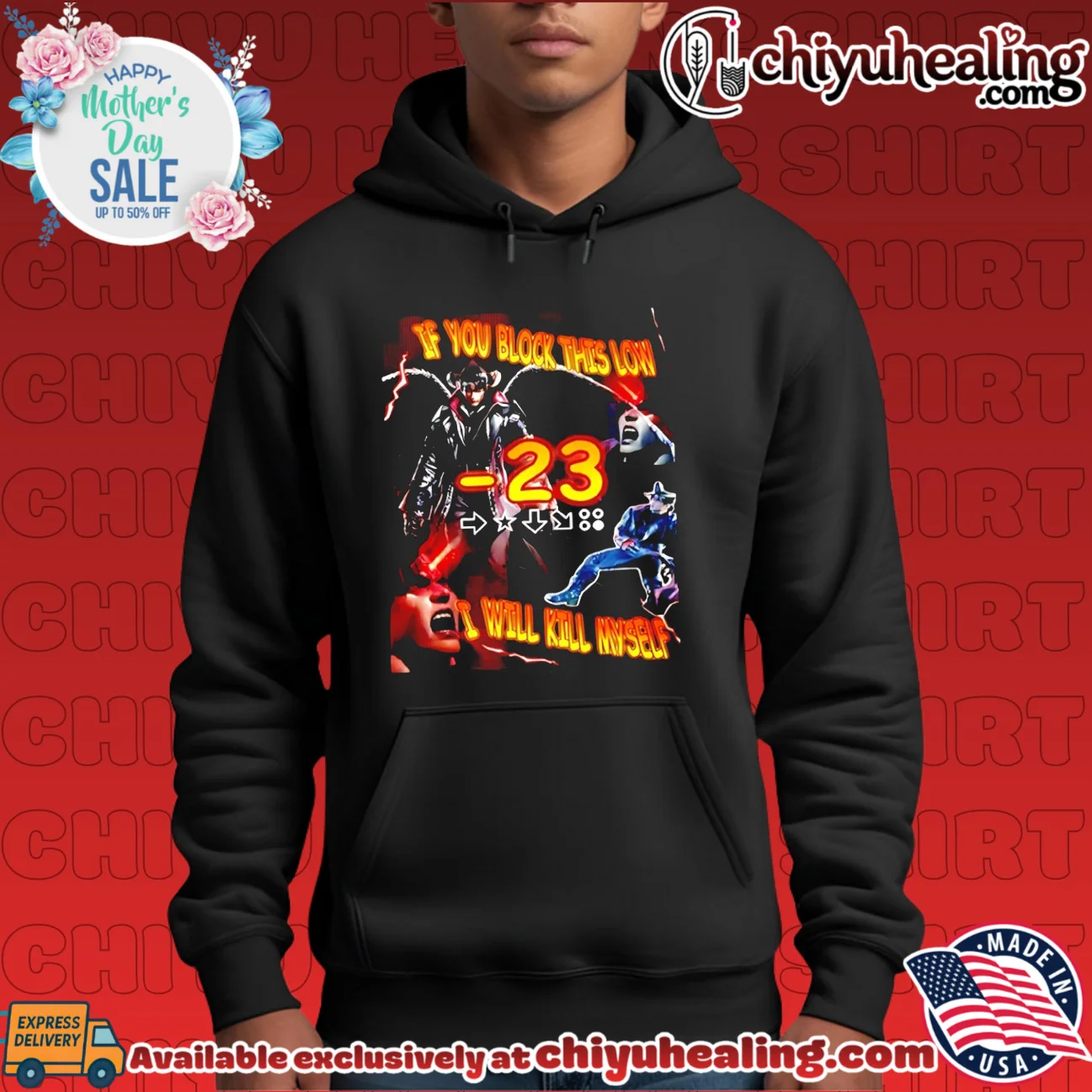 Devil Jin If You Block This Low -23 Will Kill Myself classic shirt & hoodie | Iconic Look Devil Jin If You Block This Low -23 Will Kill Myself classic shirt & hoodie | Iconic Look