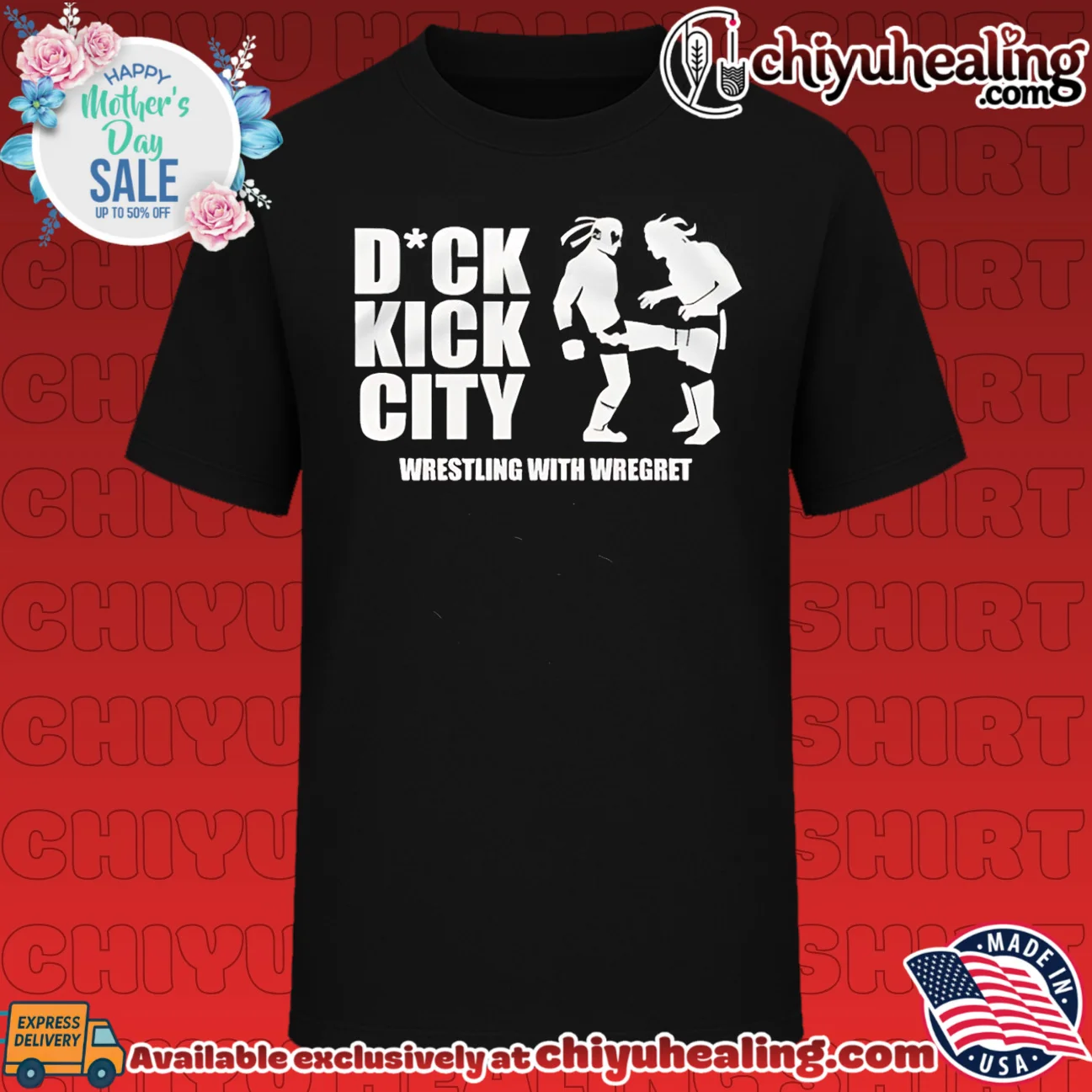Dick kick city wrestling with wregret shirt & hoodie