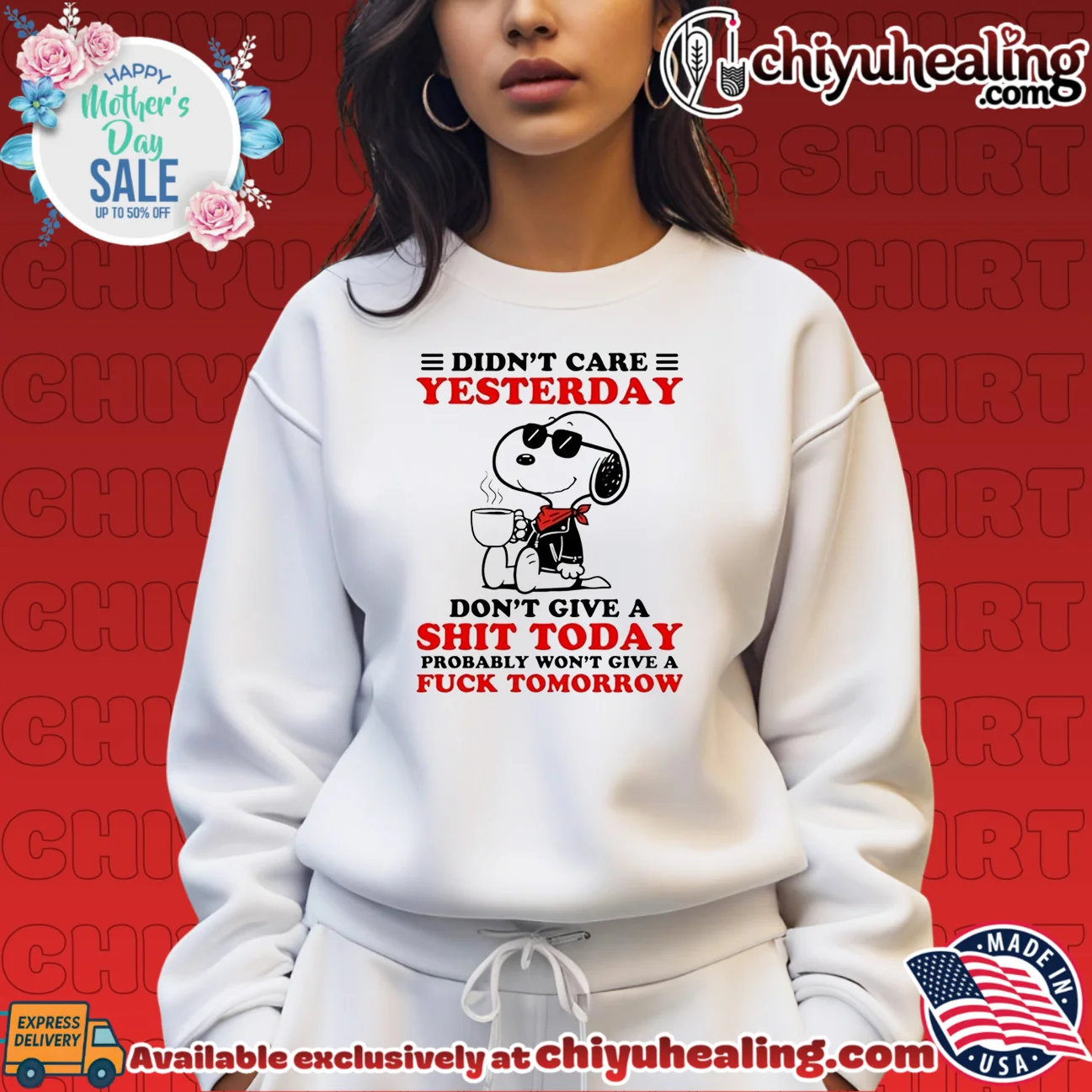 Didn't care yesterday don't give a shit today probably won't give a fck tomorrow Snoopy limited shirt & hoodie | Iconic Look Didn't care yesterday don't give a shit today probably won't give a fck tomorrow Snoopy