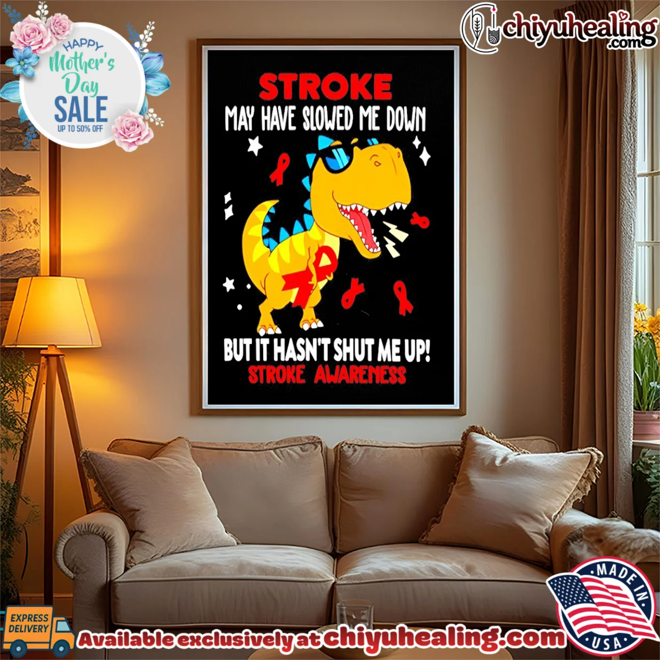 Dinosaurs stroke may have slowed me down but it hasn't shut me up stroke awareness shirt epic shirt & hoodie | Limited Stock Edition Dinosaurs stroke may have slowed me down but it hasn't shut me up stroke awareness shirt