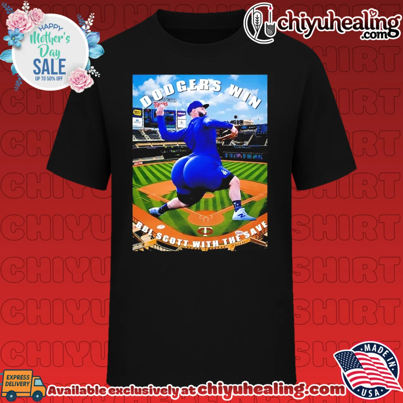 Dodgers Win BBL Scott with the Save Baseball Meme shirt & hoodie