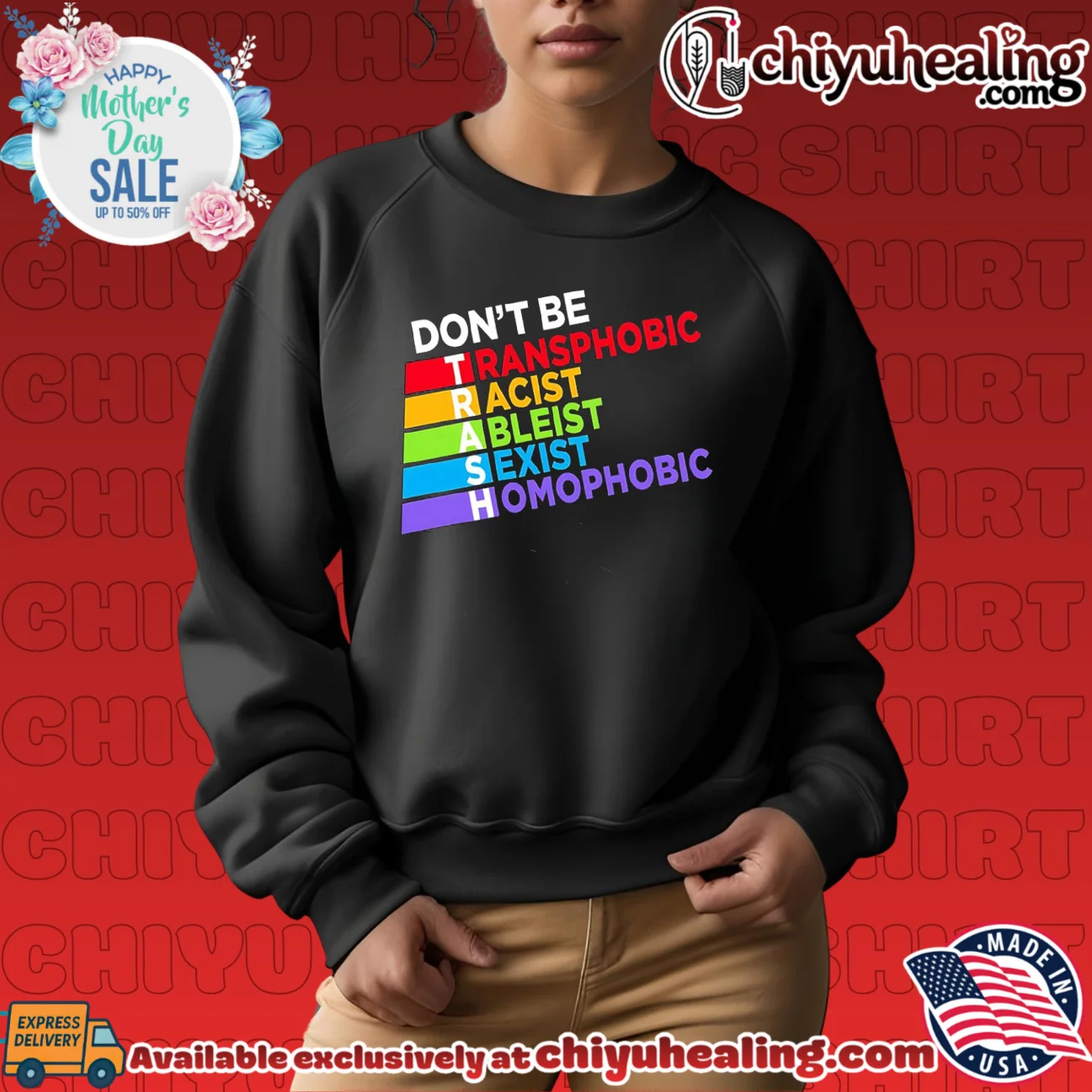 Don't be trash LGBTQ rainbow shirt official shirt & hoodie | Modern Street Style Don't be trash LGBTQ rainbow shirt