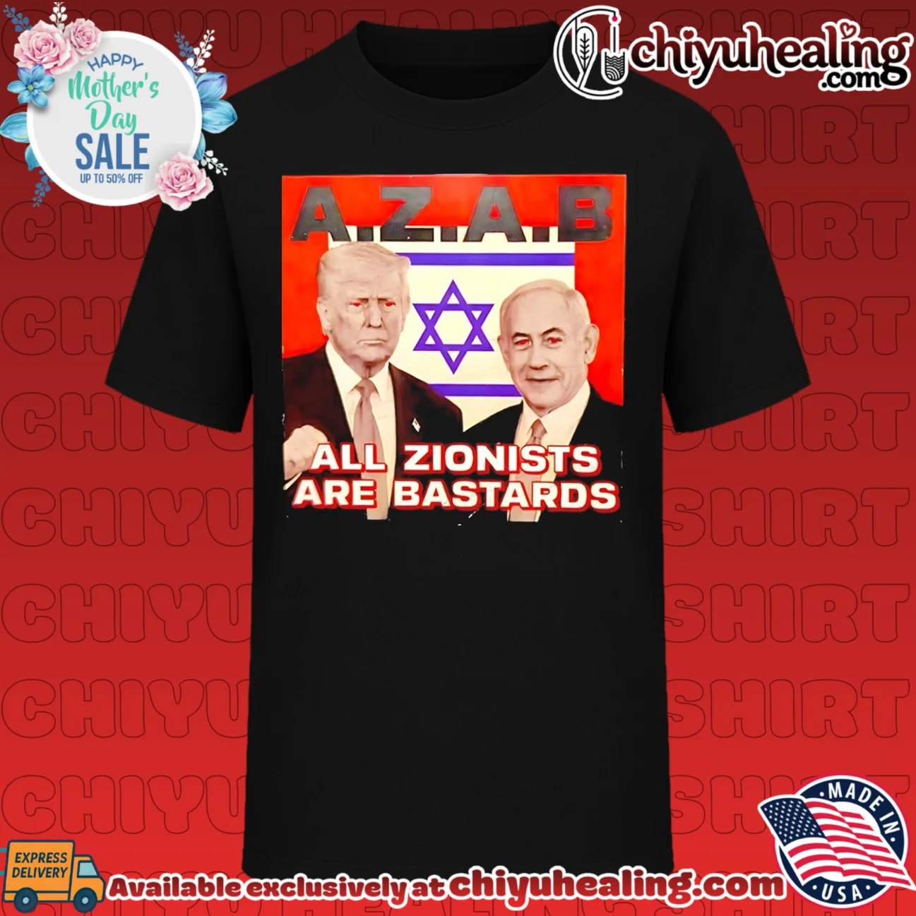 Donald Trump and Benjamin Netanyahu AZAB All Zionists Are Bastards