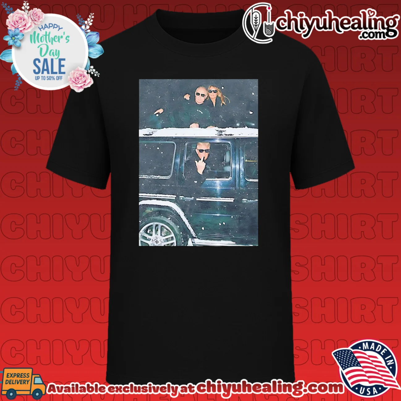 Donald Trump and Melania Trump with Vladimir Putin middle finger shirt & hoodie