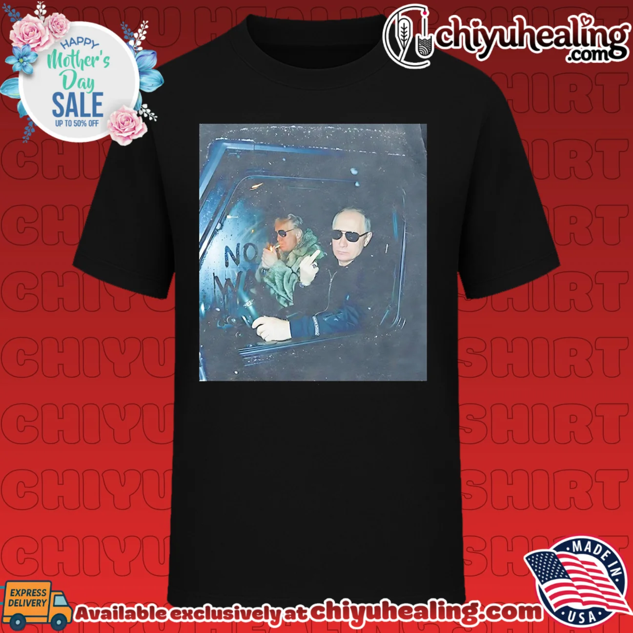 Donald Trump and Vladimir Putin gangster middle finger shirt & hoodie