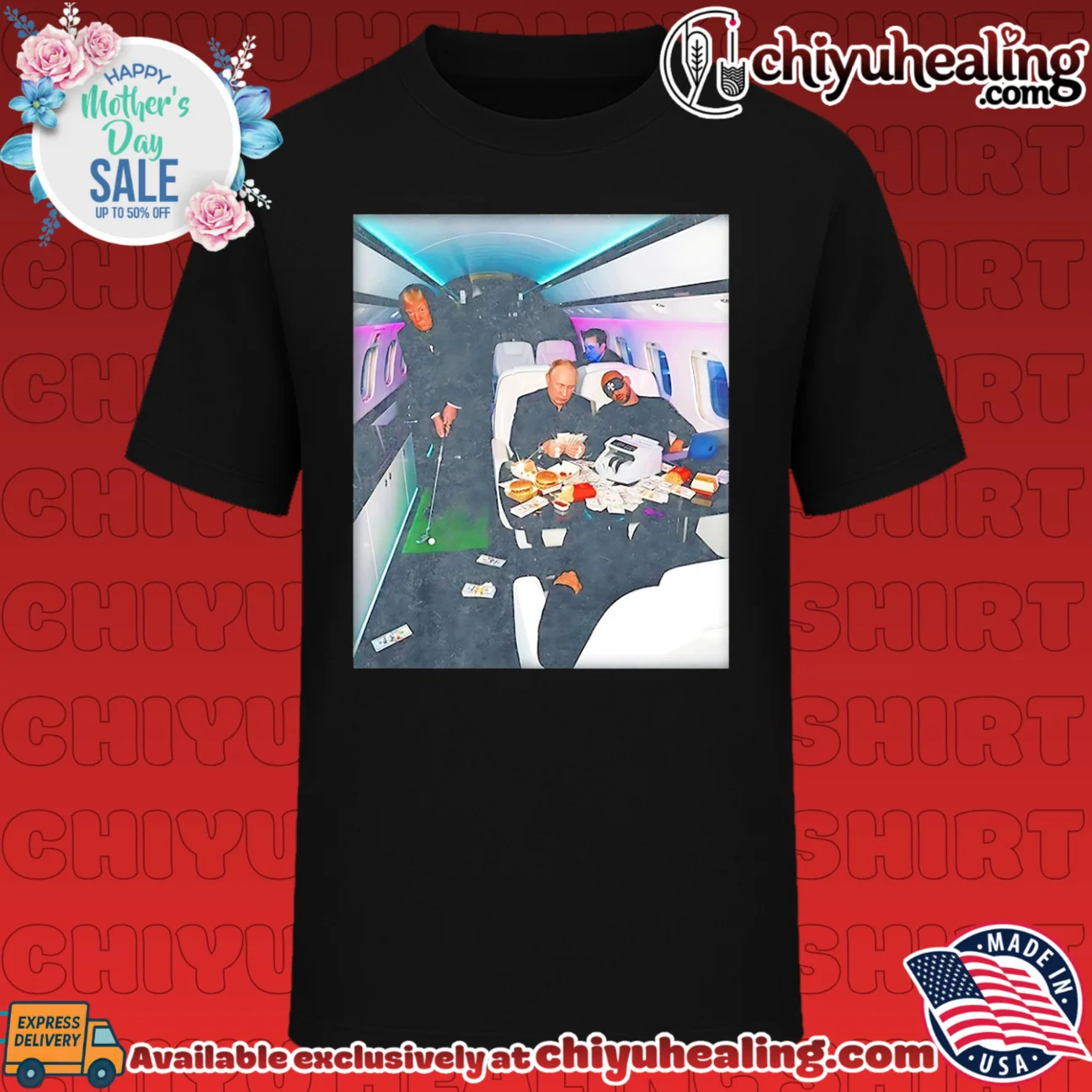 Donald Trump Elon Musk Vladimir Putin Andrew Tate in private plane shirt & hoodie