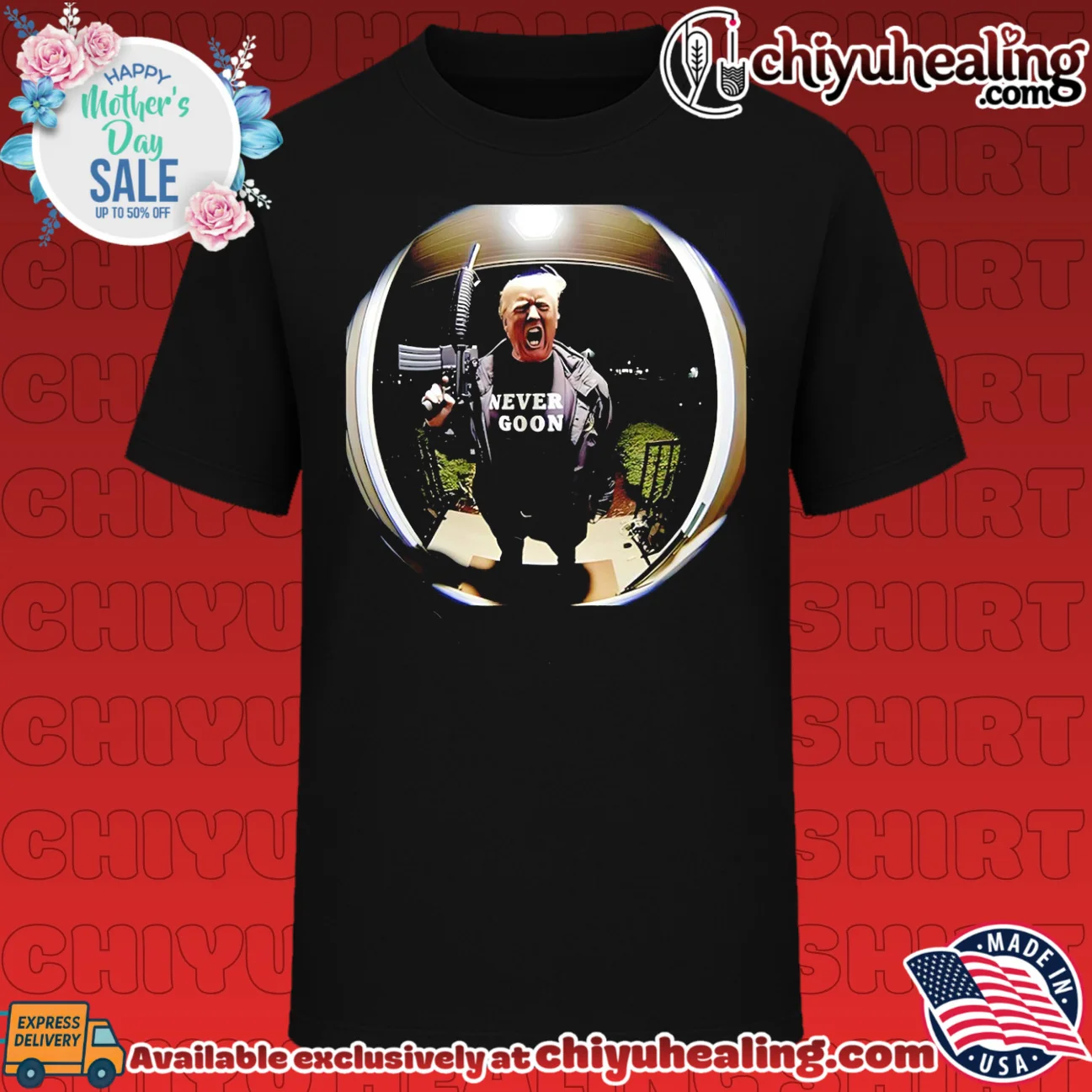 Donald Trump holding rifle doorbell camera meme shirt & hoodie