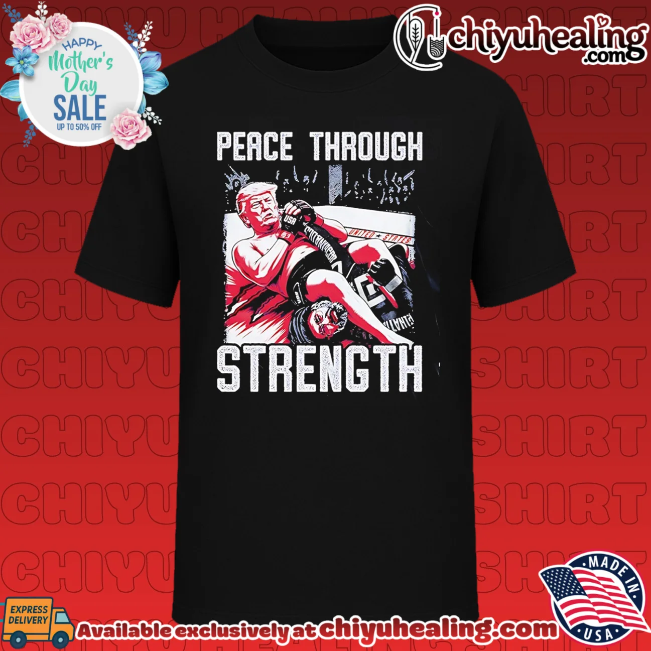 Donald Trump Peace Through Strength MMA shirt & hoodie