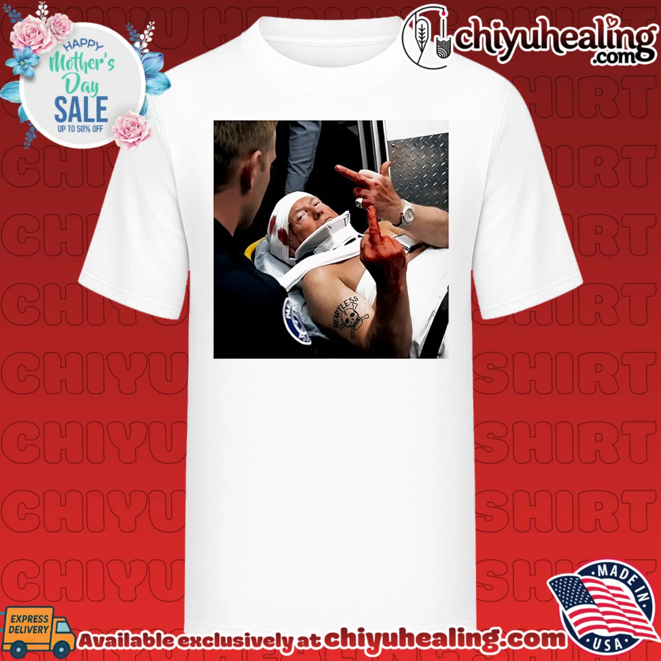 Donald Trump wounded middle finger shirt & hoodie