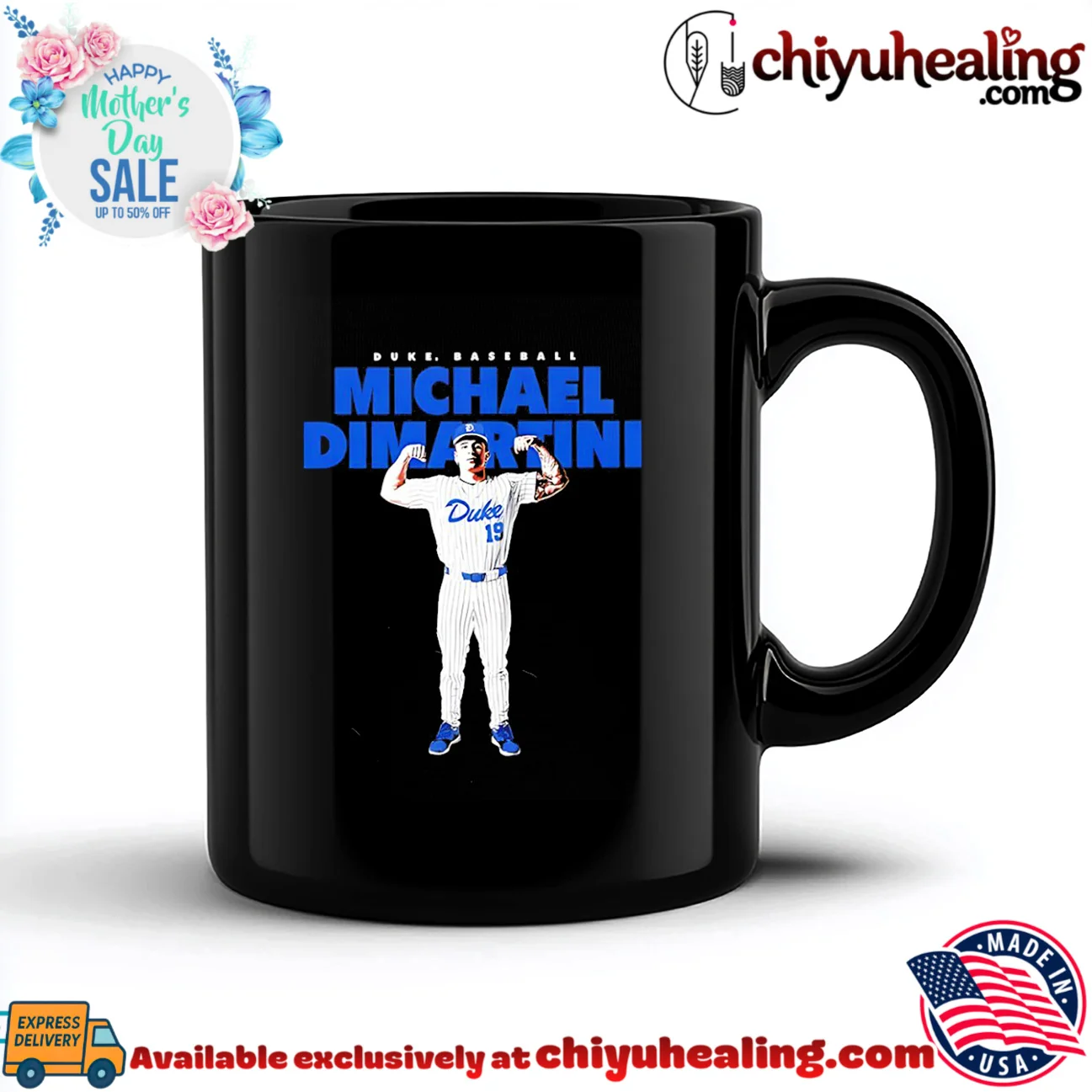 Duke Baseball Michael Dimartine portrait prime shirt & hoodie | Limited Stock Edition Duke Baseball Michael Dimartine portrait