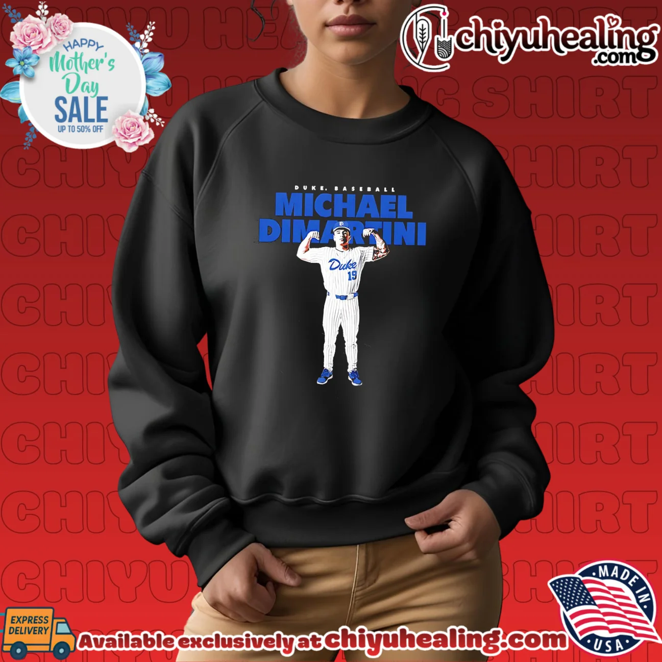 Duke Baseball Michael Dimartine portrait prime shirt & hoodie | Limited Stock Edition Duke Baseball Michael Dimartine portrait